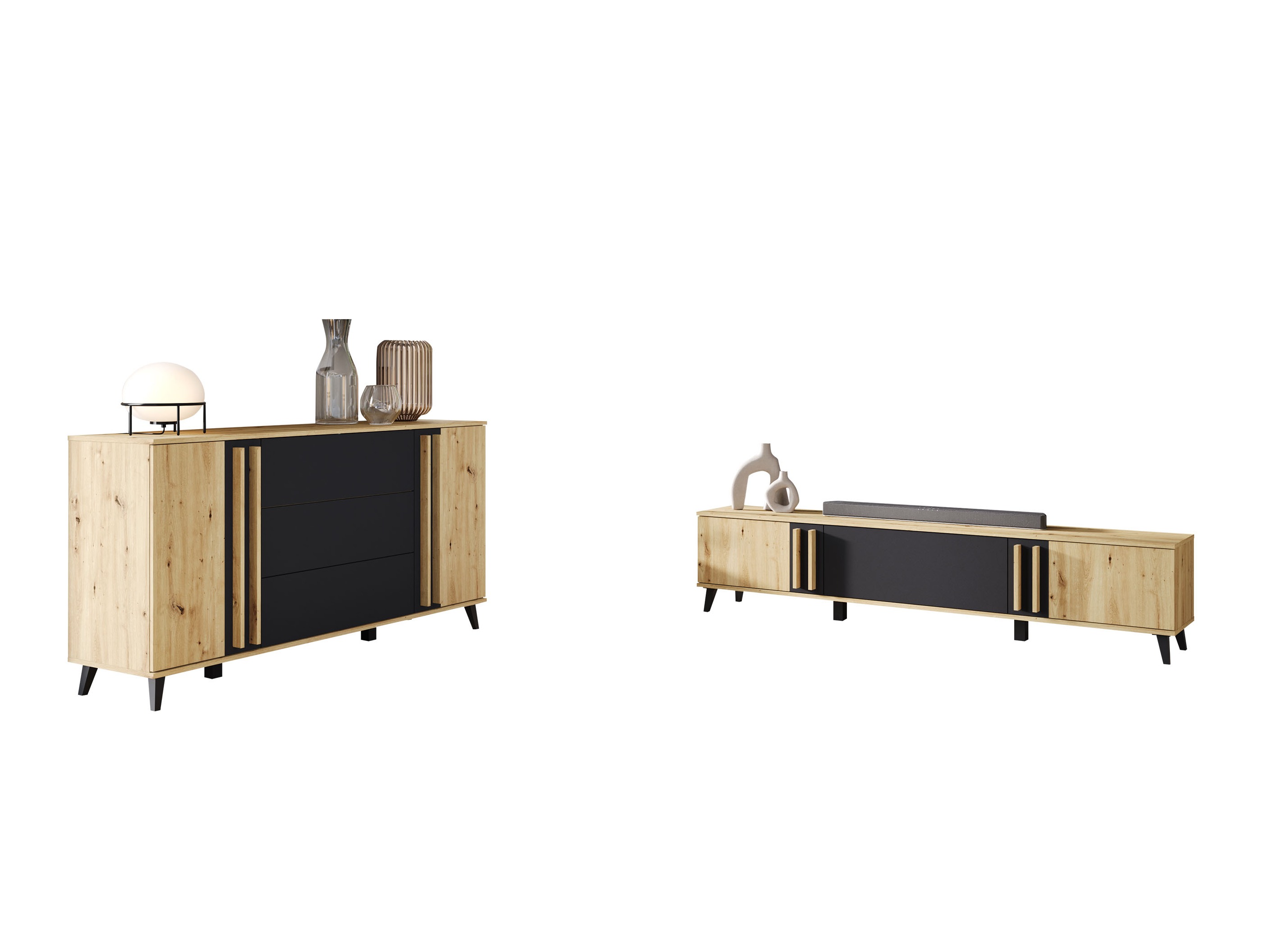 Набор для гостиной Temora 104 (Artisan дуб + Графит)