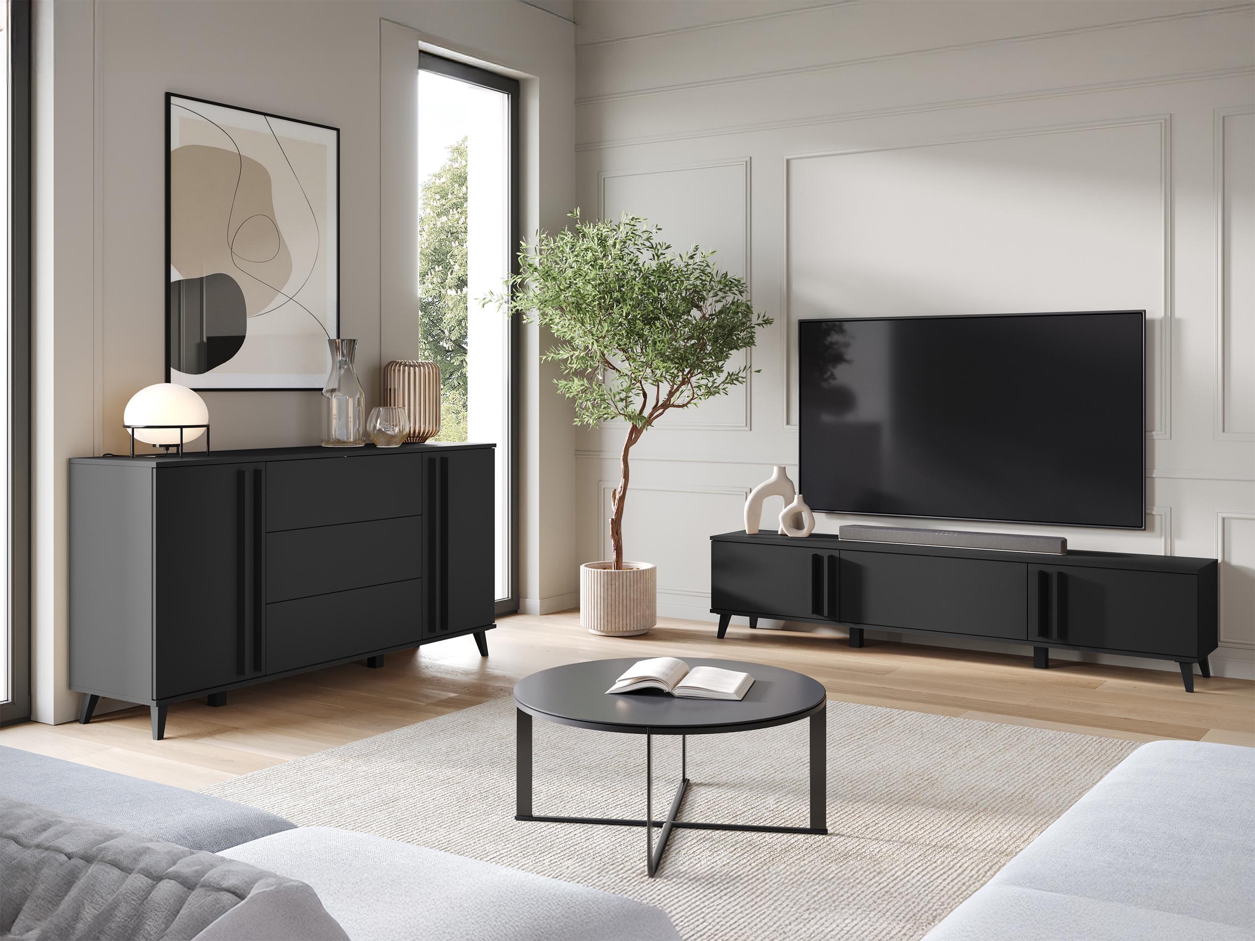 Viesistabas komplekts Facetor III (Grafīts)