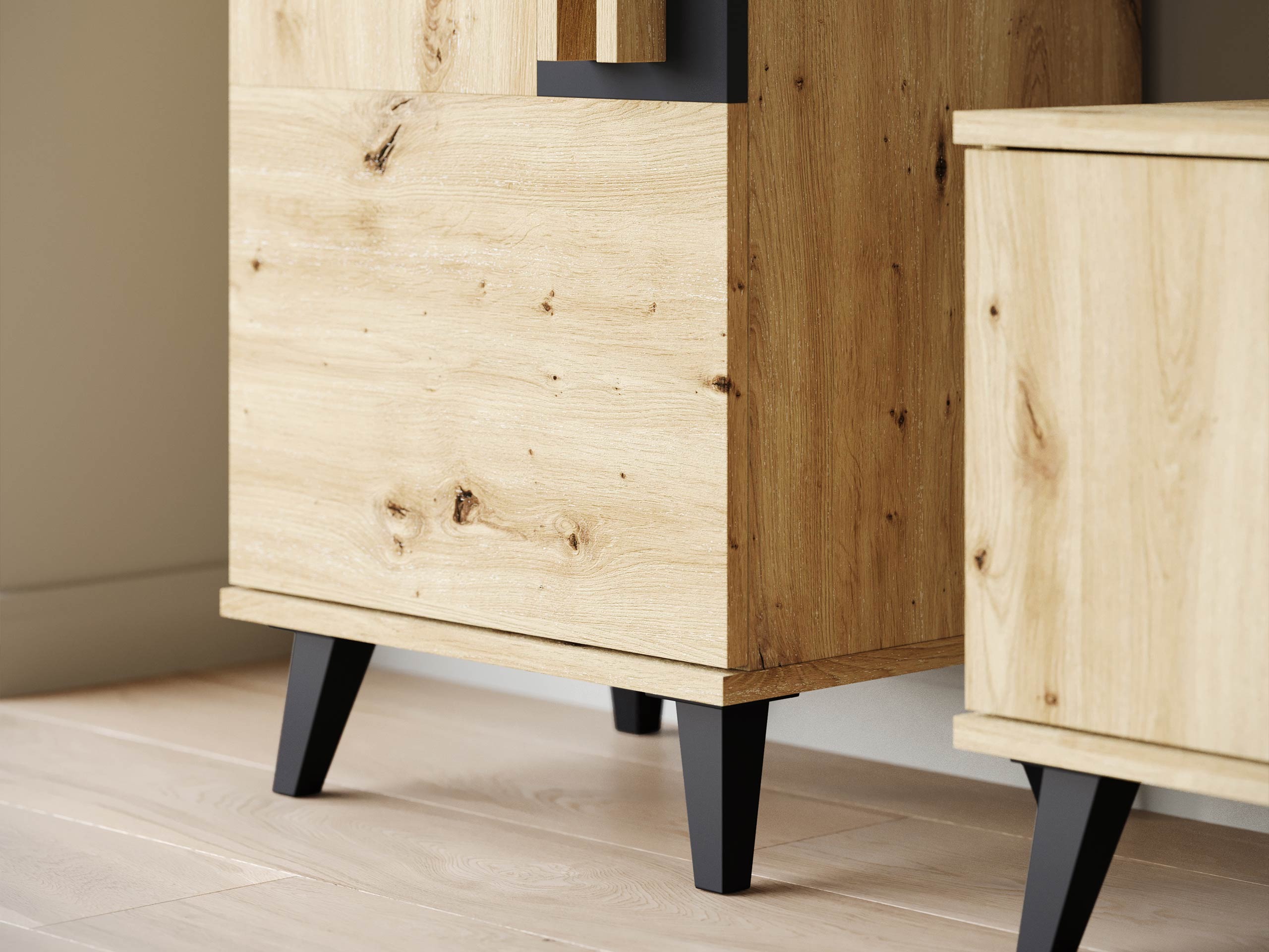 Viesistabas komplekts Temora 103 (Artisan ozols + Grafīts)