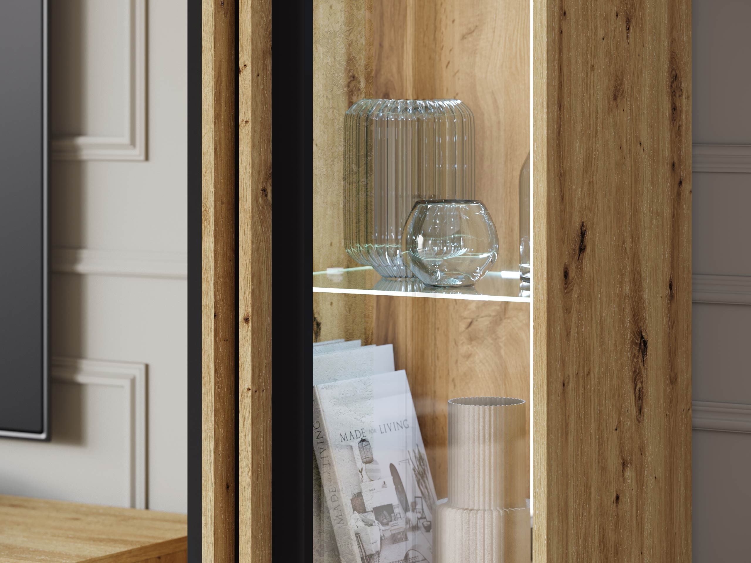 Viesistabas komplekts Temora 103 (Artisan ozols + Grafīts)