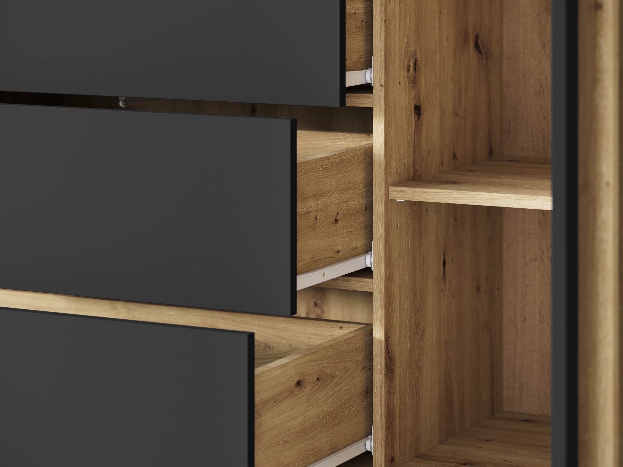 Viesistabas komplekts Temora 104 (Artisan ozols + Grafīts)