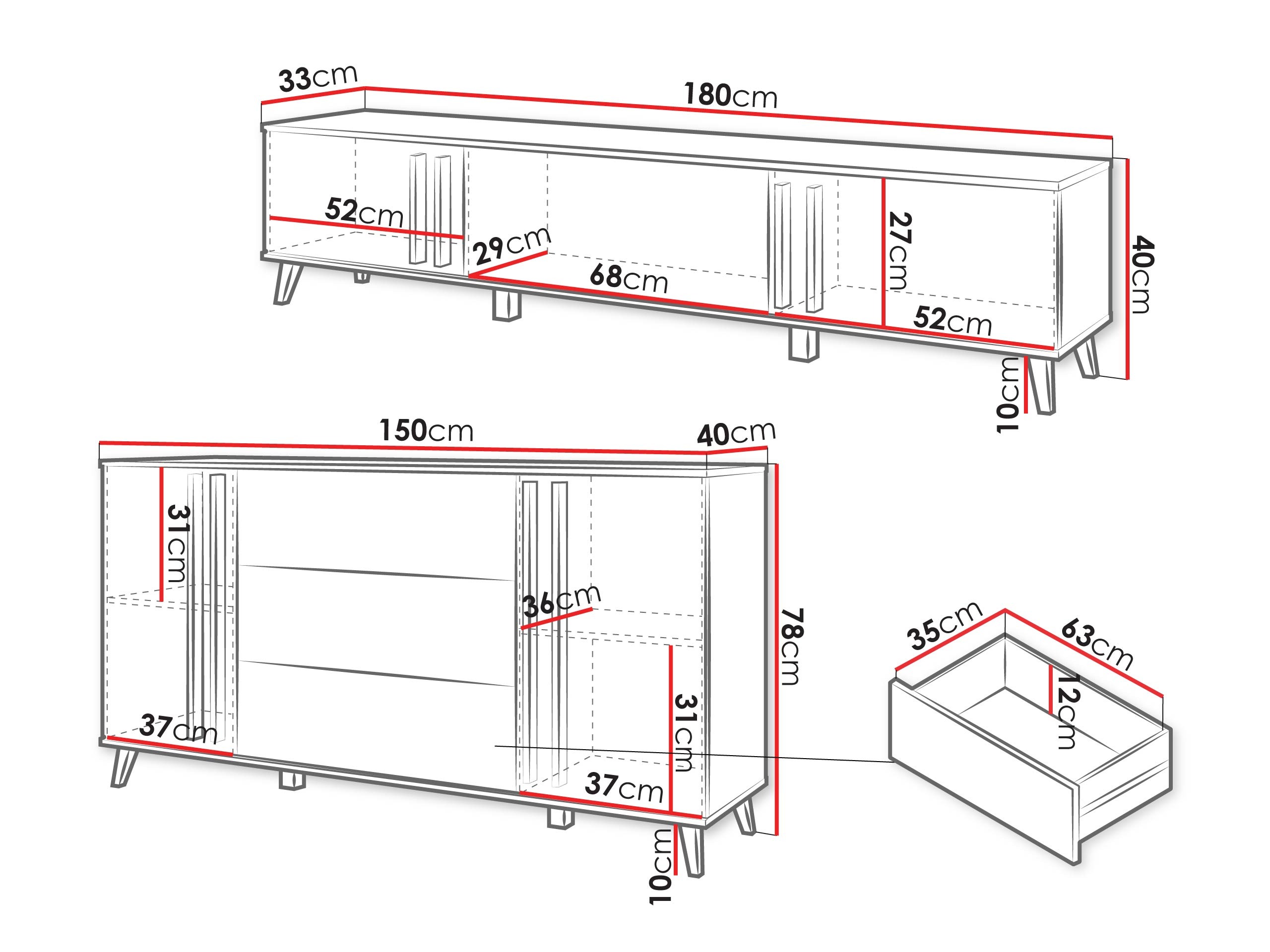 Viesistabas komplekts Temora 104 (Grafīts)