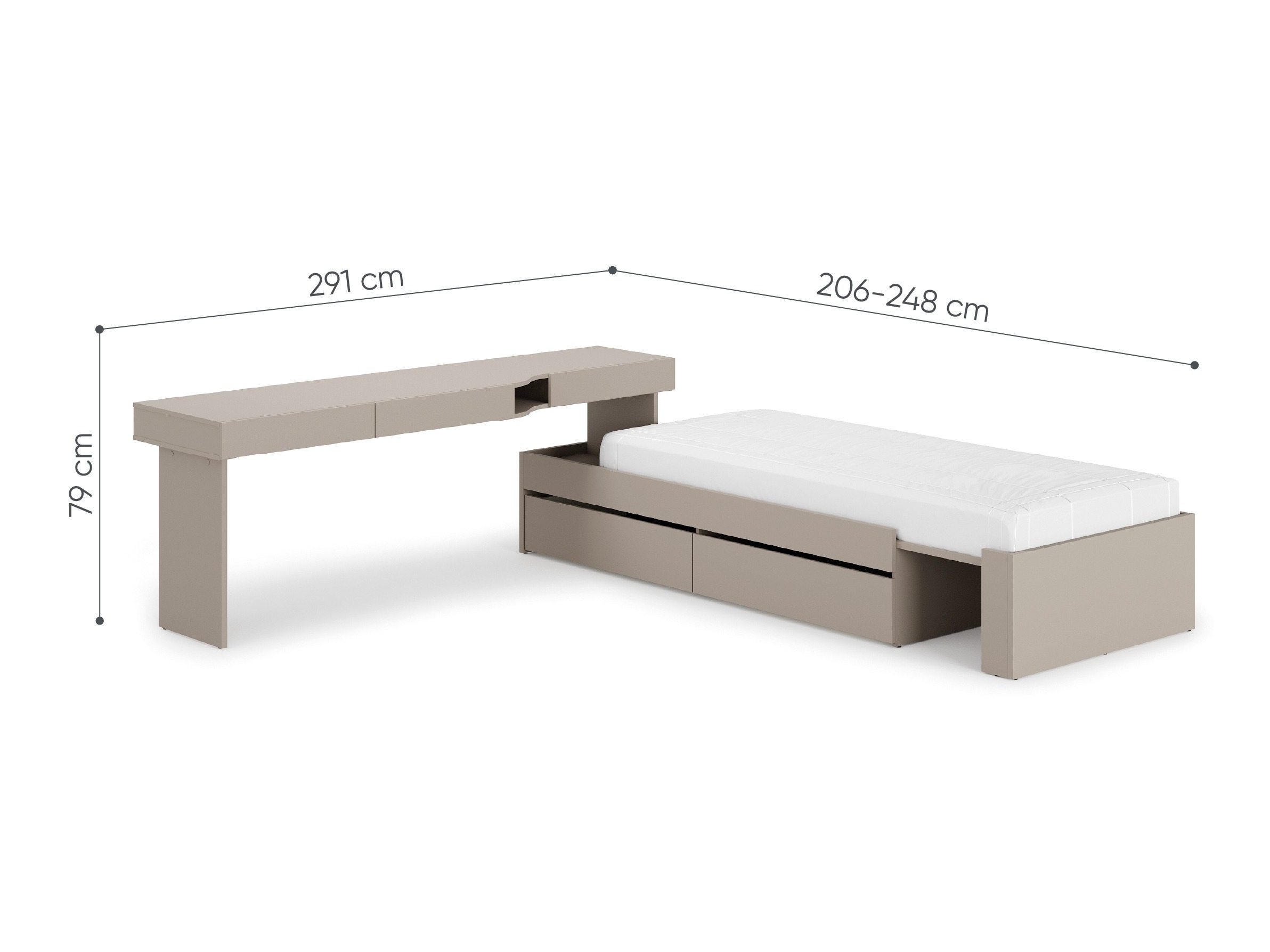 Mēbeļu komplekts Evareve 117 (Kreisais)