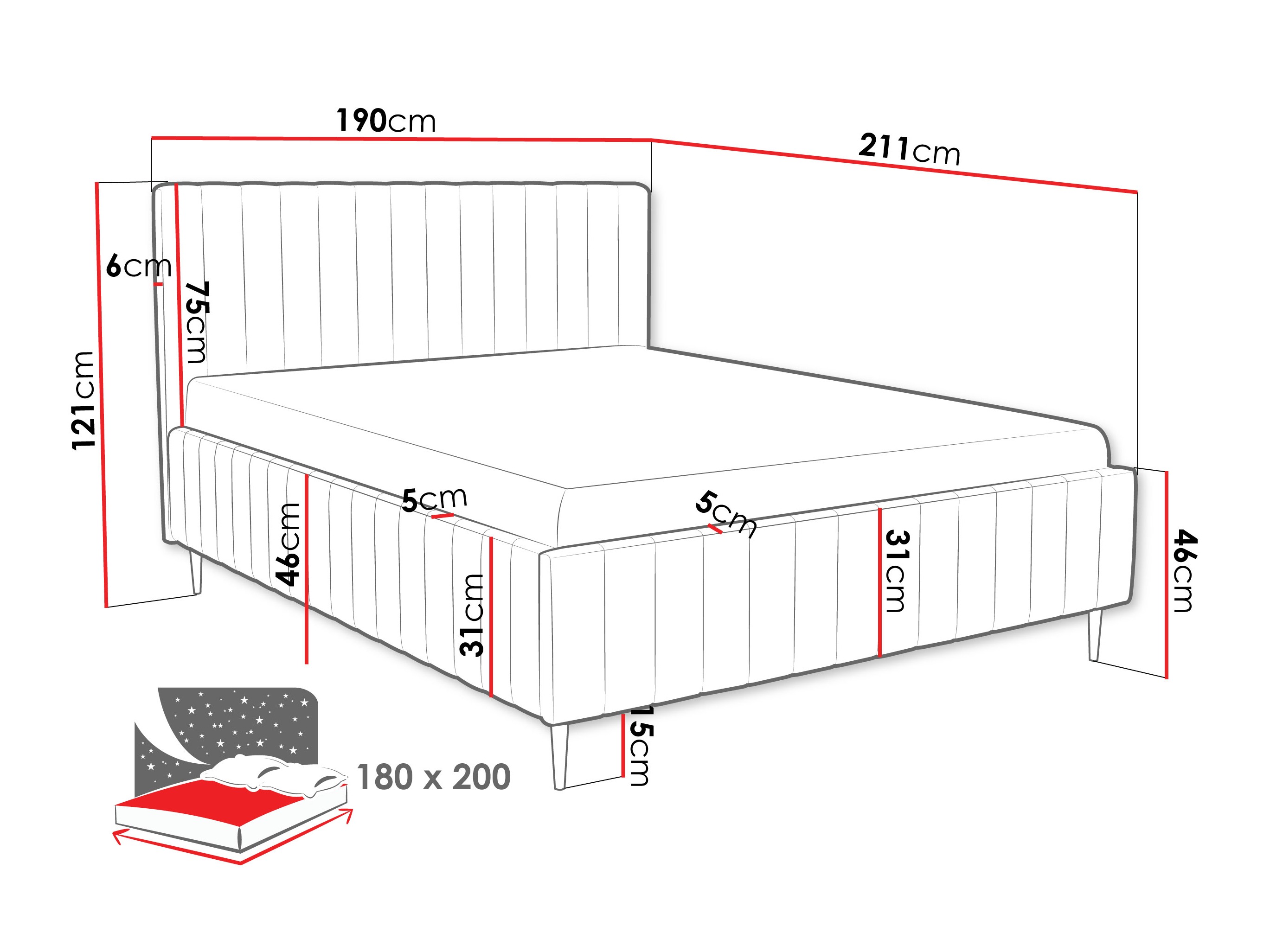 Кровать Baltimore 203 (Fresh 13)