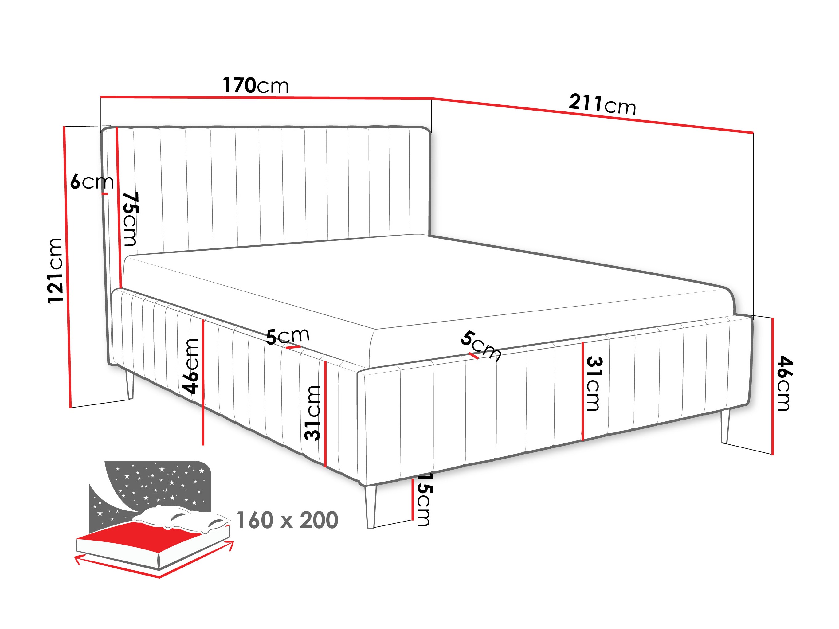 Кровать Baltimore 203 (Fresh 1)