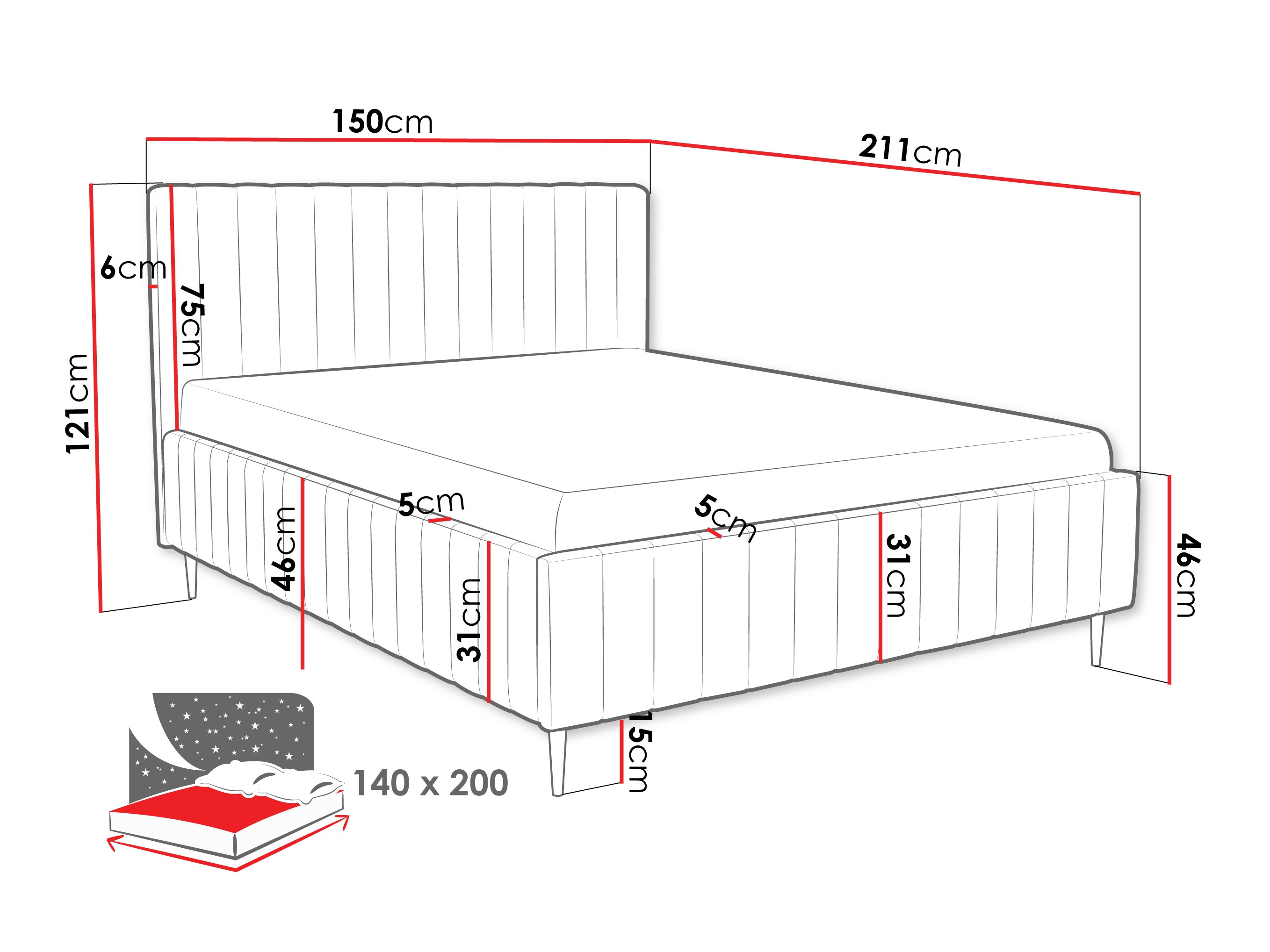 Кровать Baltimore 203 (Fresh 33)