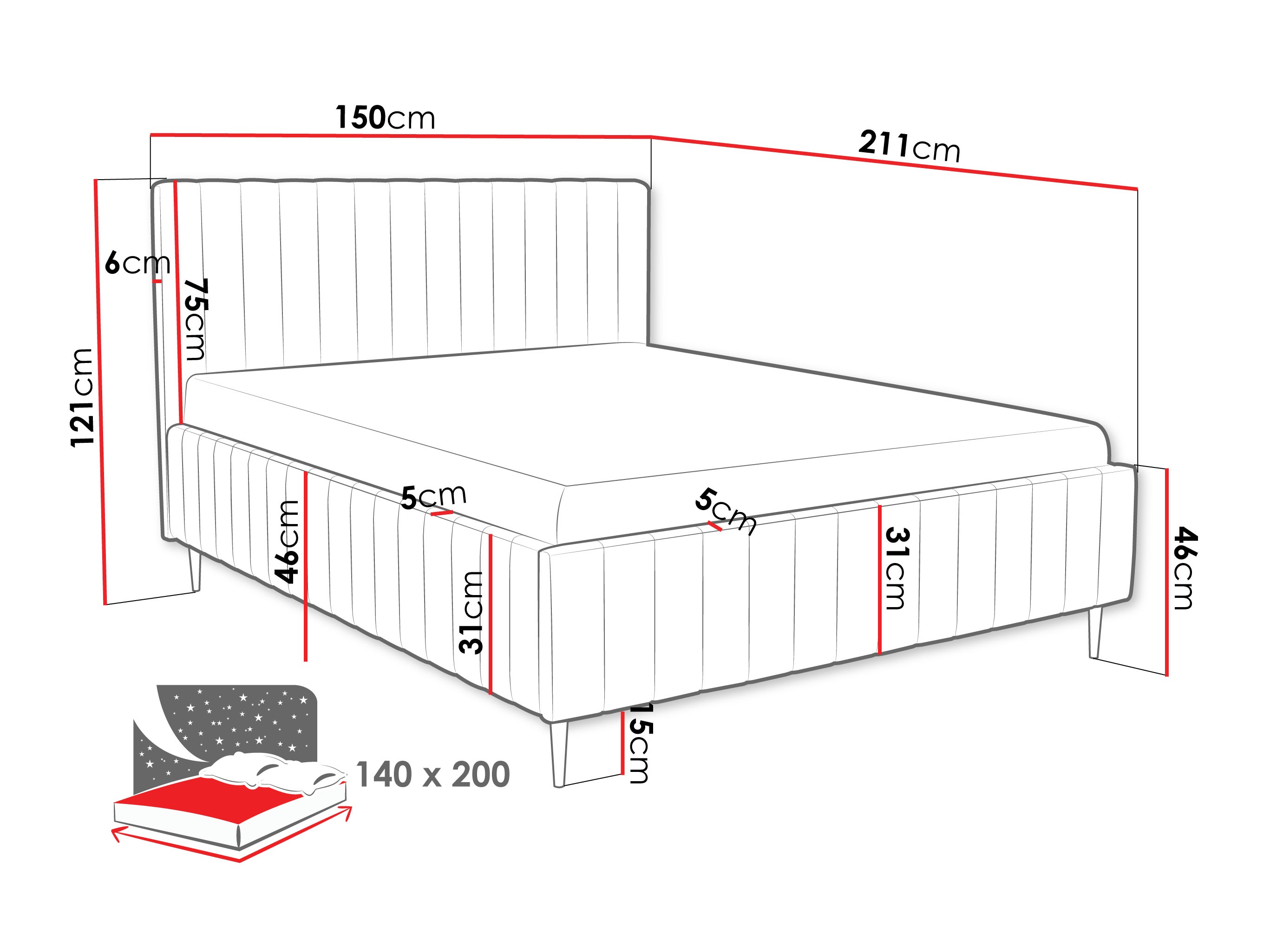 Кровать Baltimore 203 (Fresh 8)