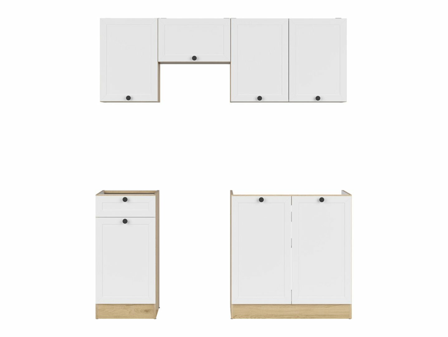 Модульный кухонный гарнитур Classic White Oak 119