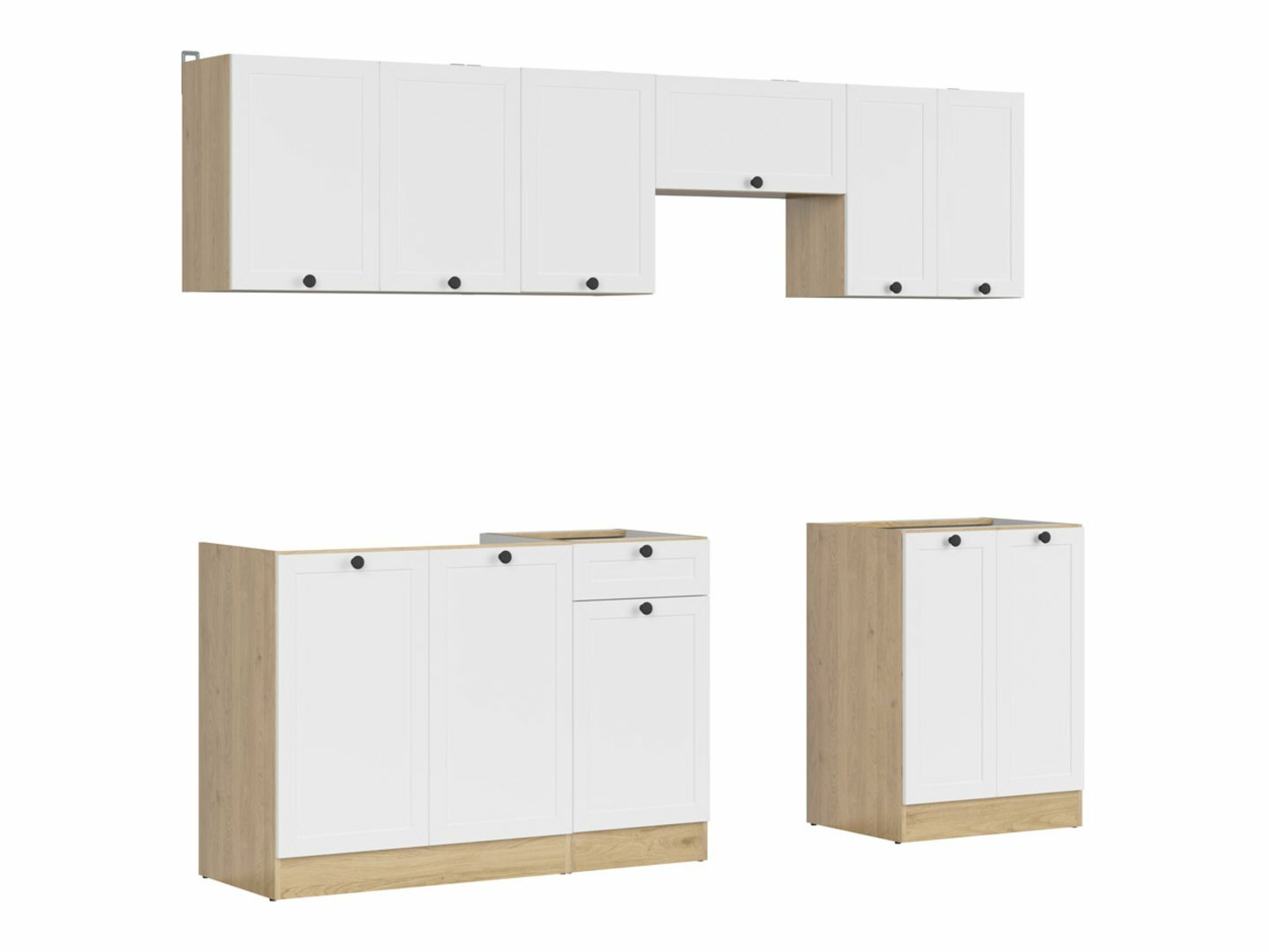 Moduļu virtuves komplekts Classic White Oak 118