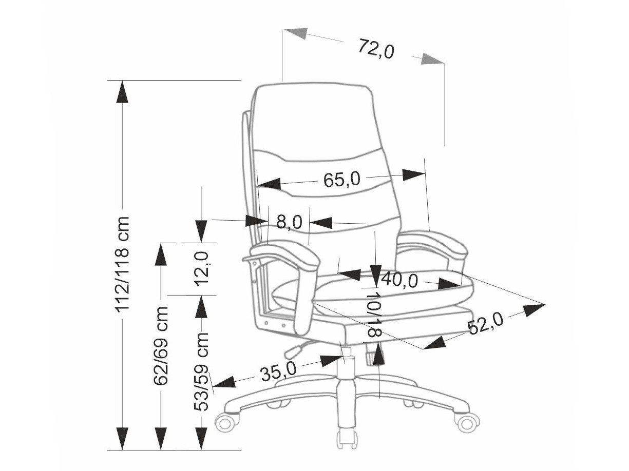Biroja krēsls Houston 2003 (Melns)