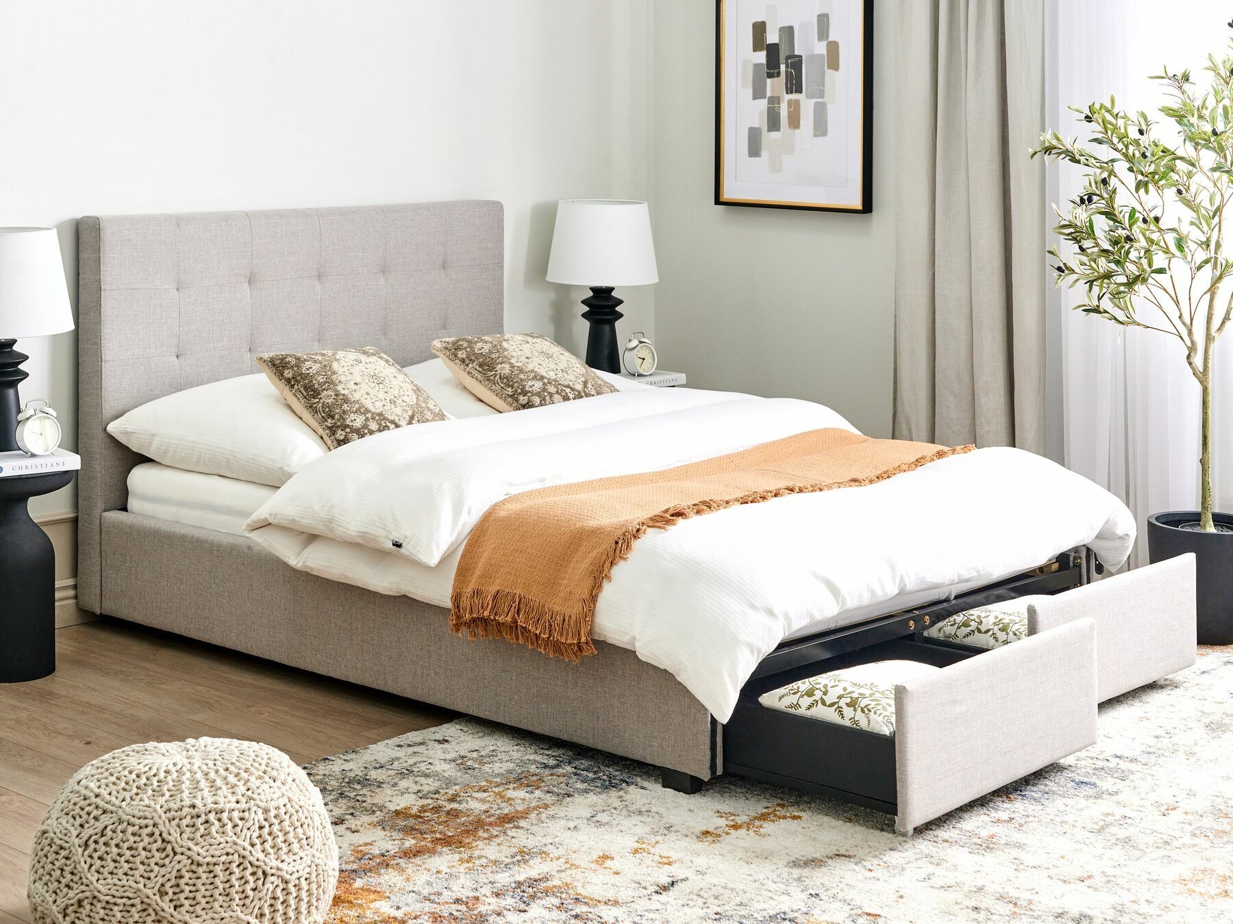 Кровать Berwyn 590 (Светло-серый)