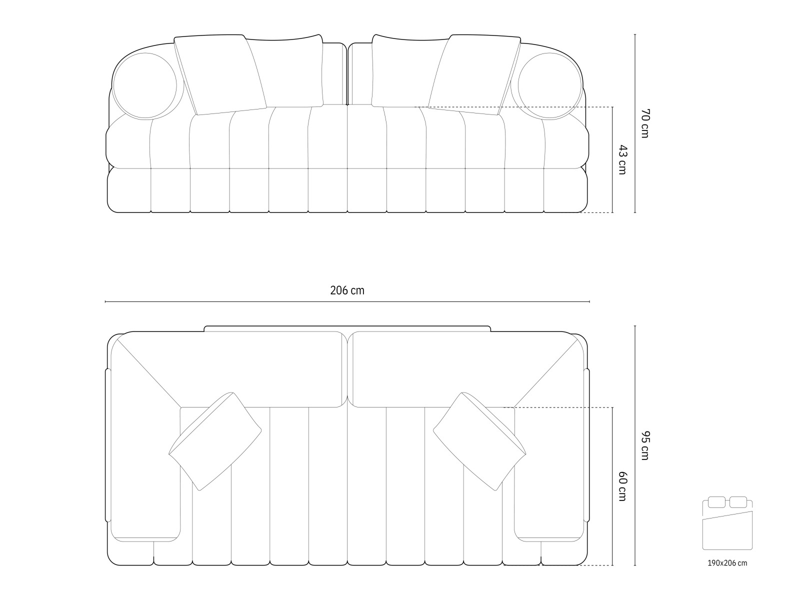 Диван-кровать Beckley 186 (Salvador 11)