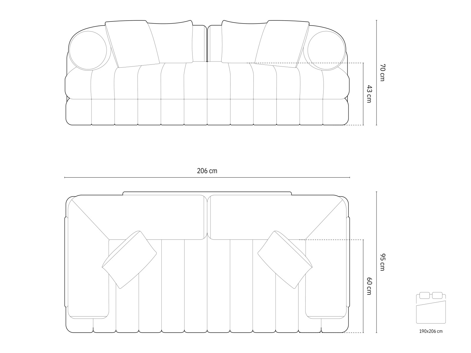 Диван-кровать Beckley 186 (Salvador 4)
