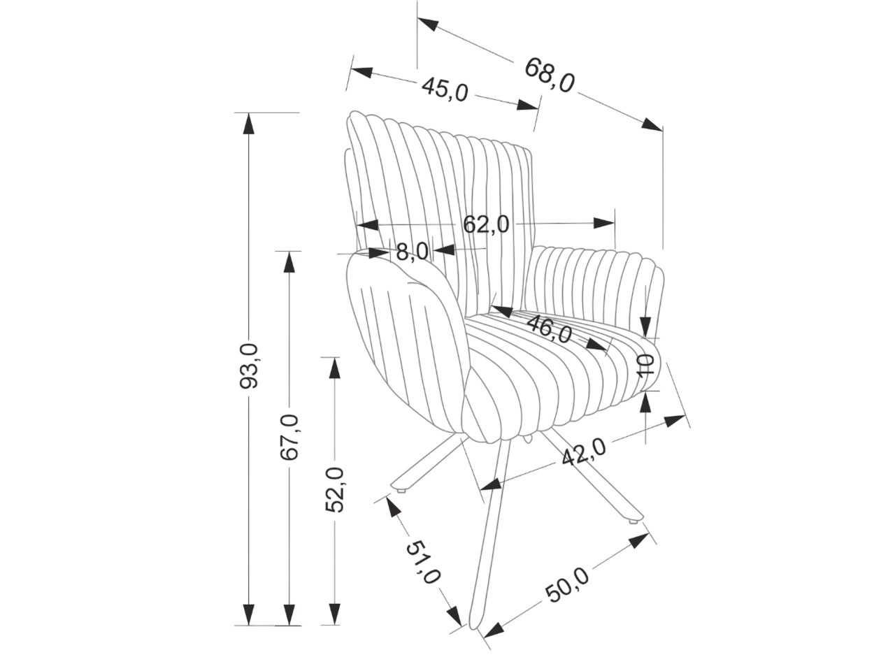 Krēsls Houston 2015 (Krēms + Melns)