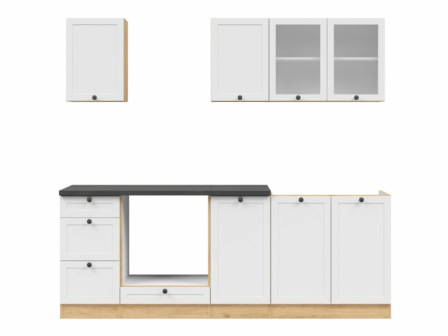 Модульный кухонный гарнитур Classic White Oak 121