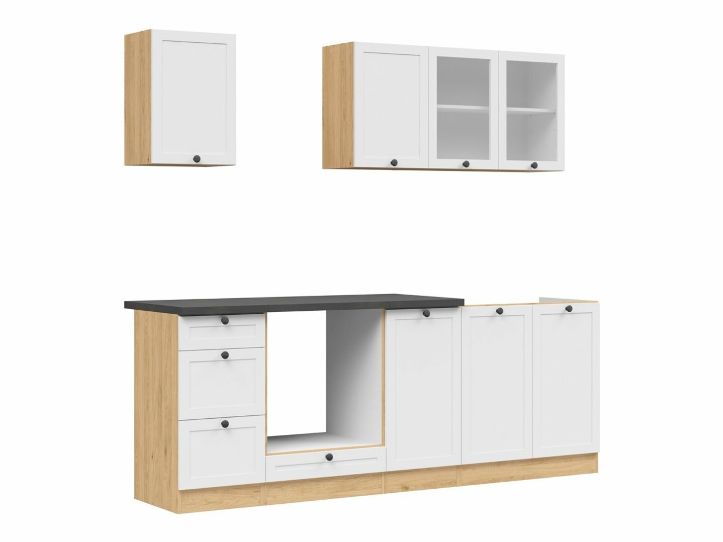 Moduļu virtuves komplekts Classic White Oak 121