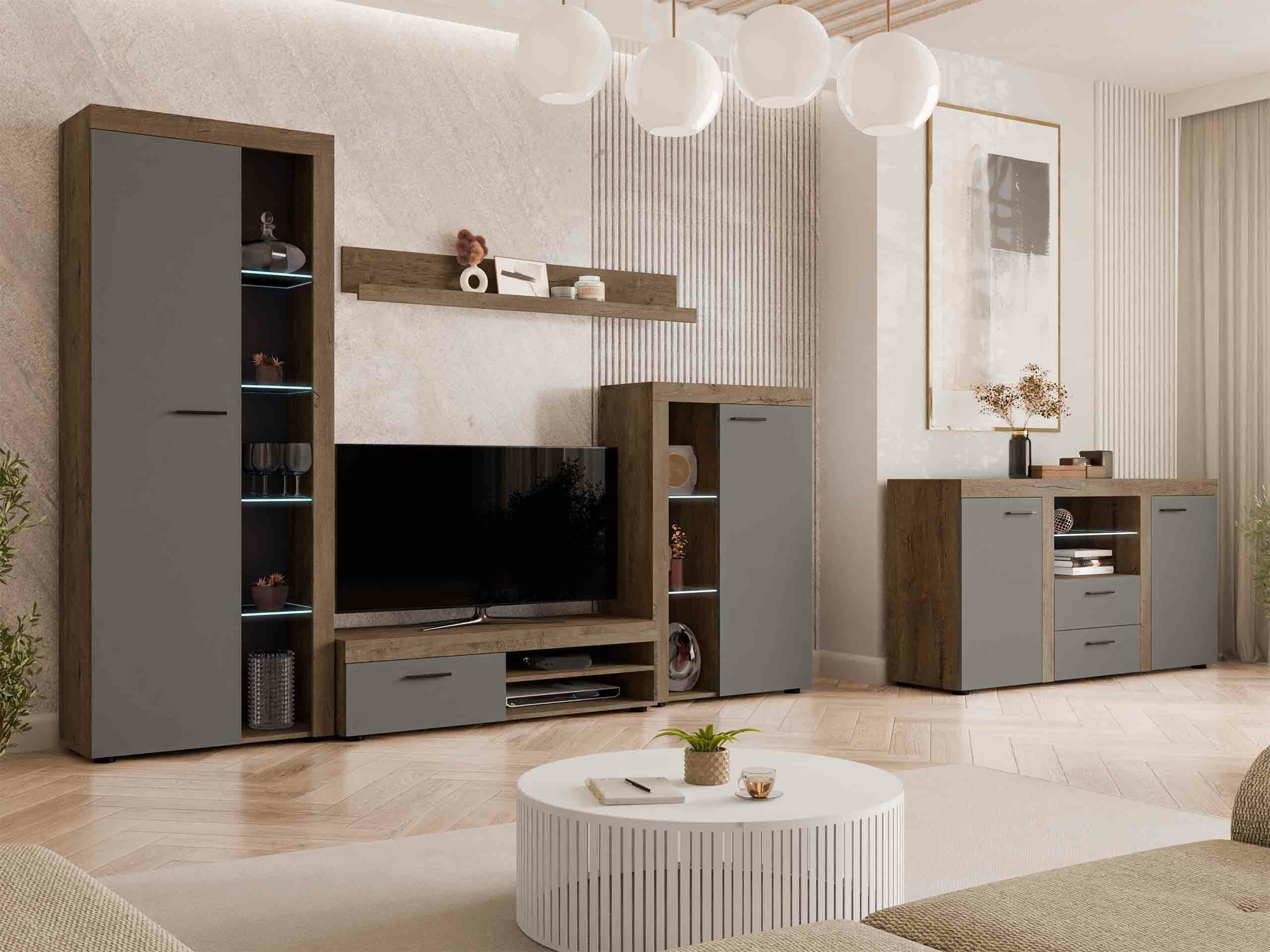 Kumode Tucson 104 (Lefkas ozols + Grafīts)