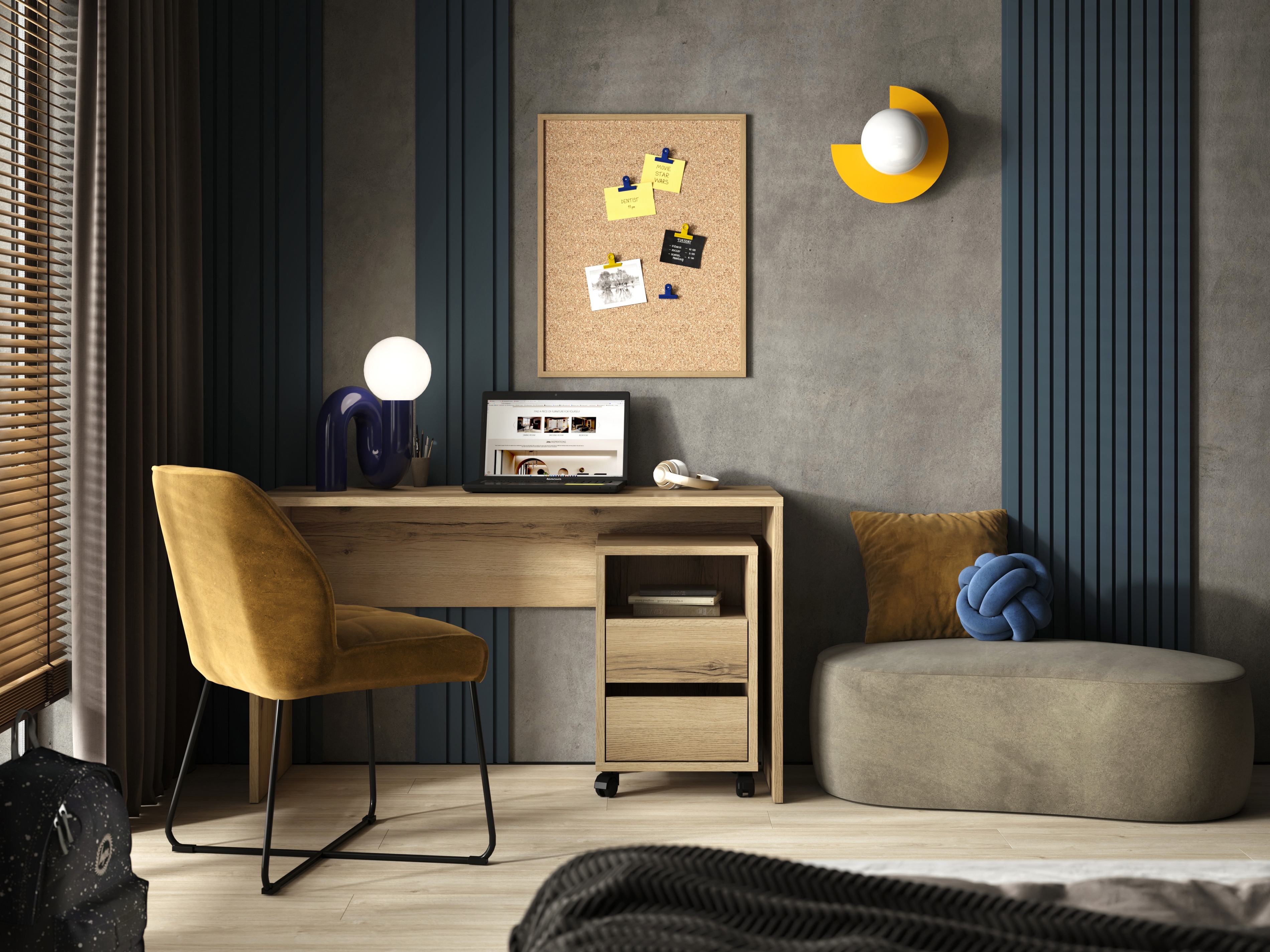 Rakstāmgalds Austin 345 (Gaišs ozols)