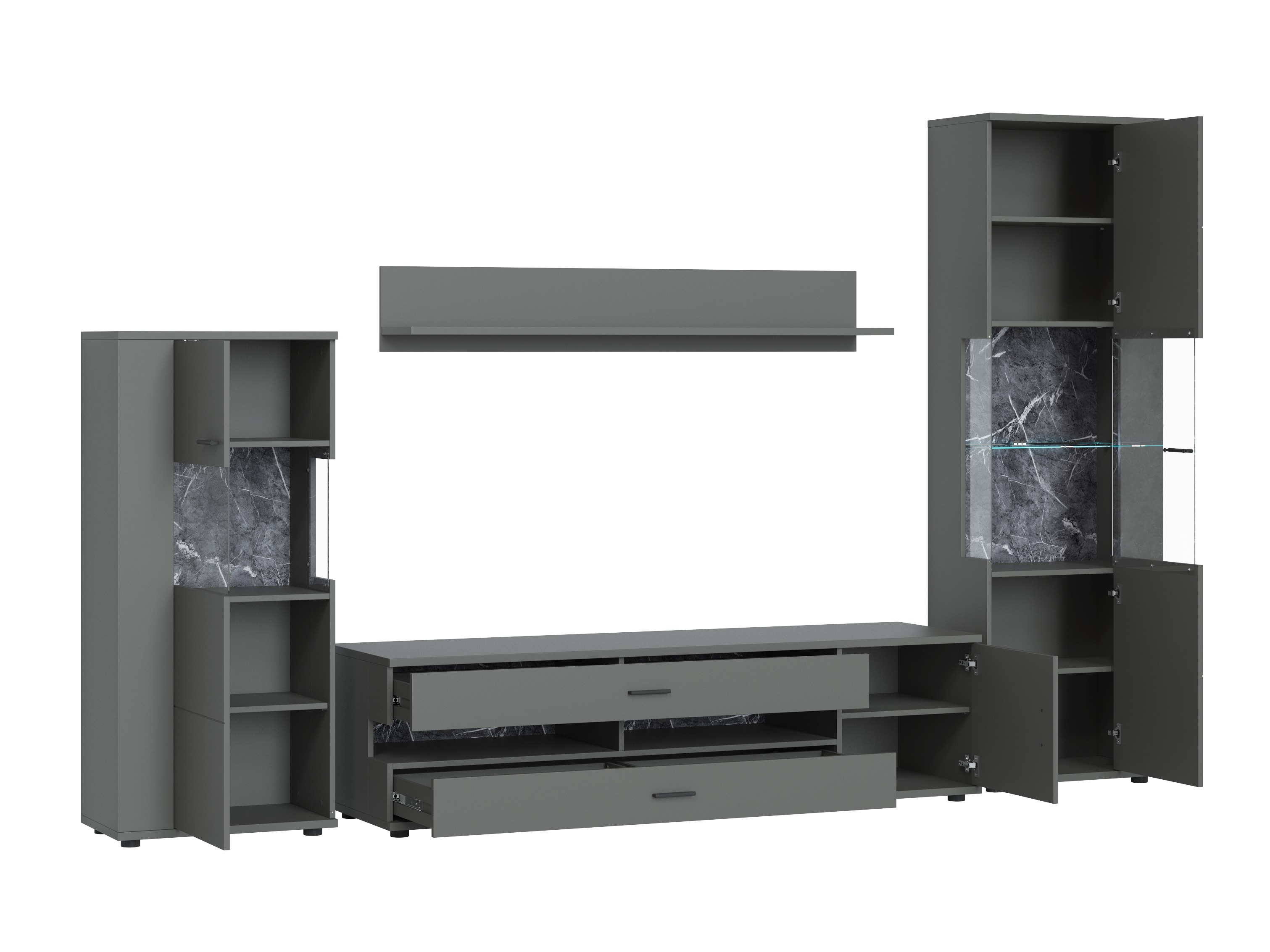 Viesistabas komplekts Ontario 161 (Grafīts)