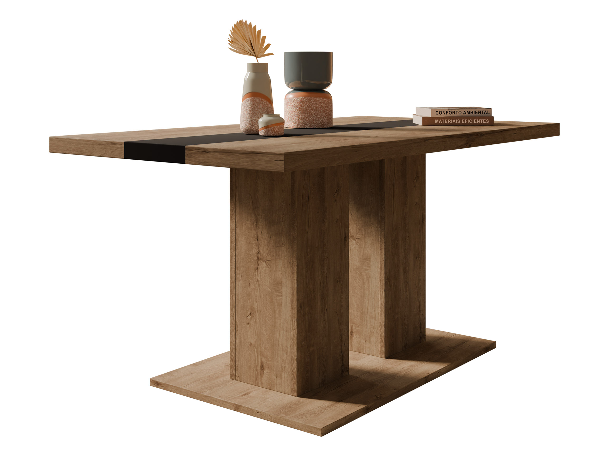 Žurnālu galdiņš Tucson 147 (Lefkas ozols + Melns)