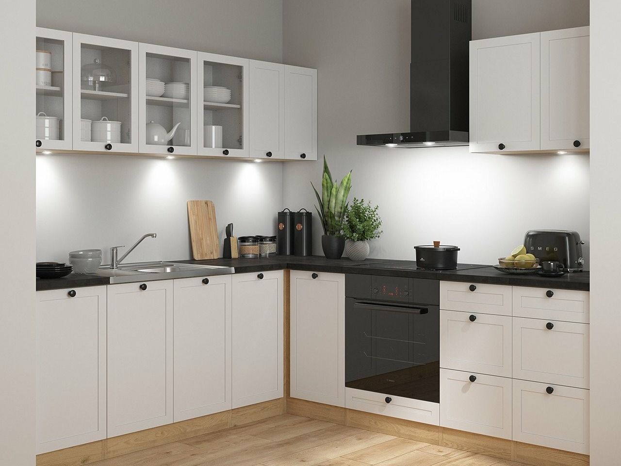 Moduļu virtuves komplekts Classic White Oak 125