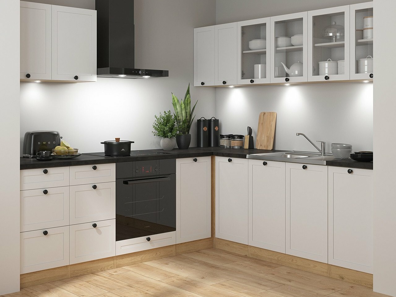 Moduļu virtuves komplekts Classic White Oak 125