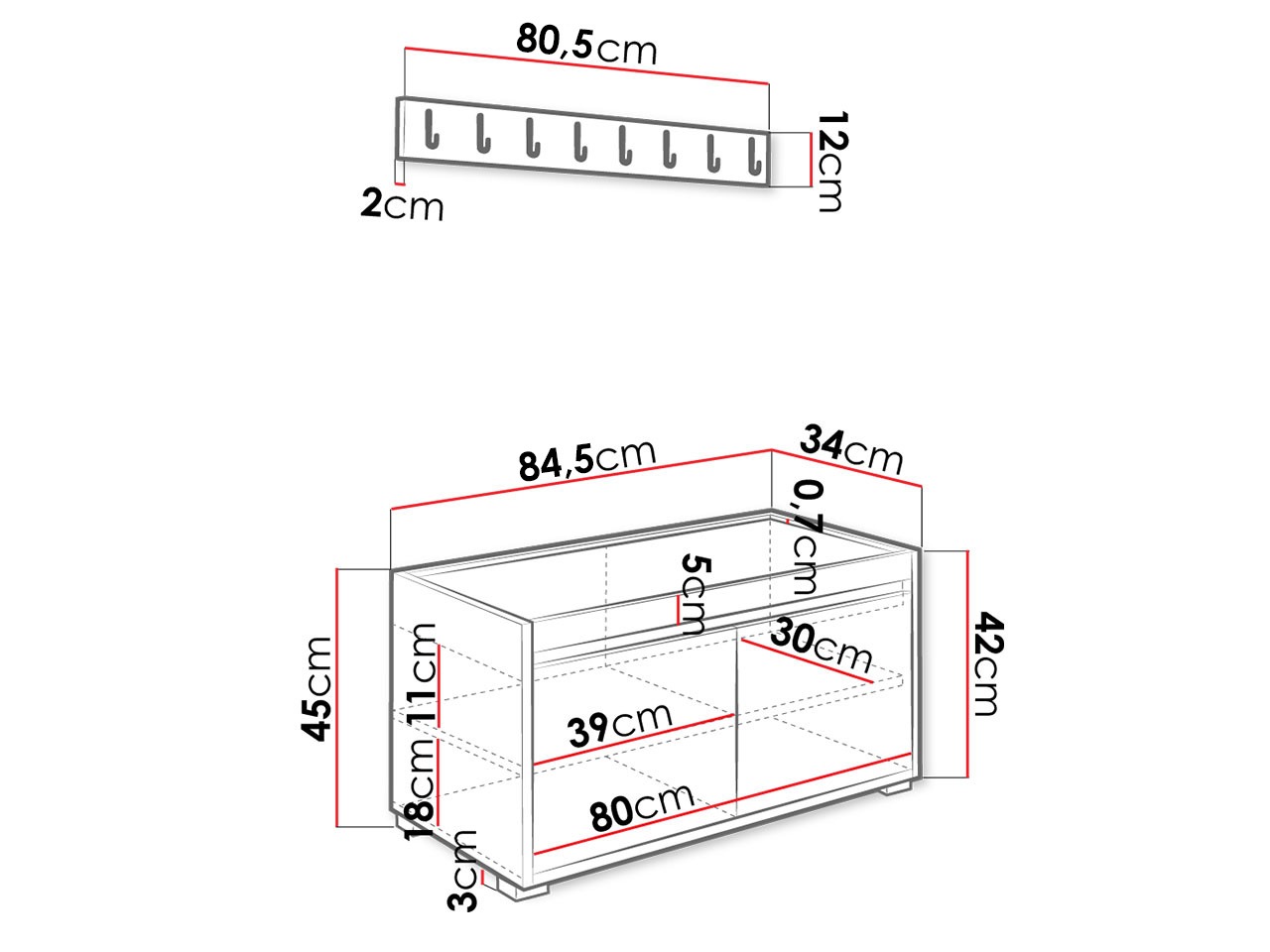 Прихожая Comfivo 386 (Белый + Abriamo 06)