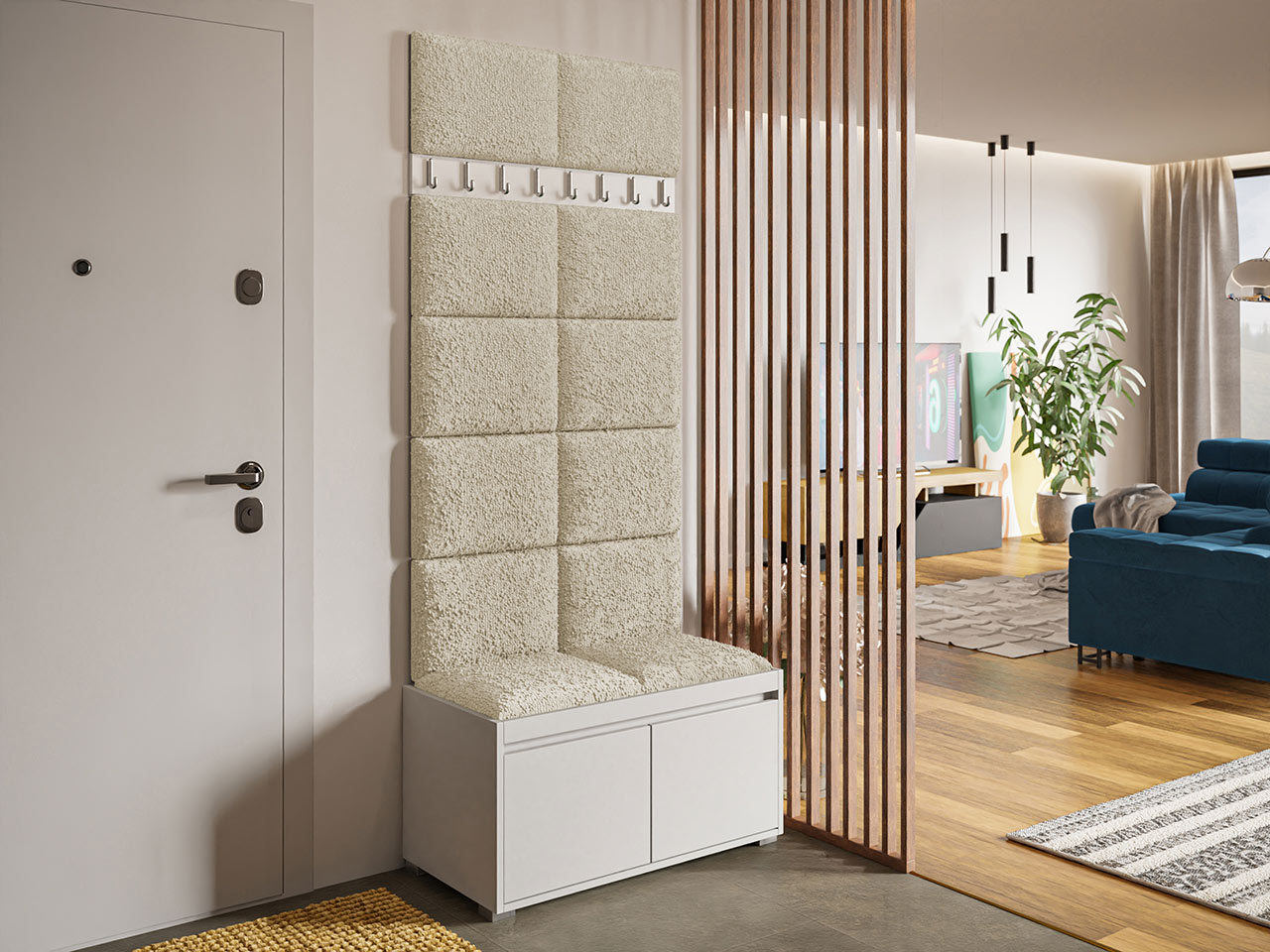 Прихожая Comfivo 392 (Белый + Abriamo 03)