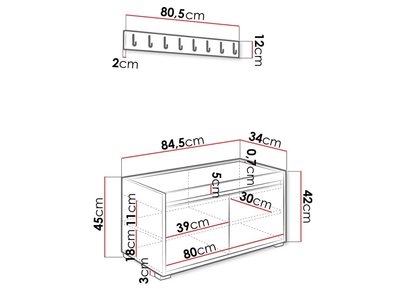 Прихожая Comfivo 392 (Белый + Abriamo 03)