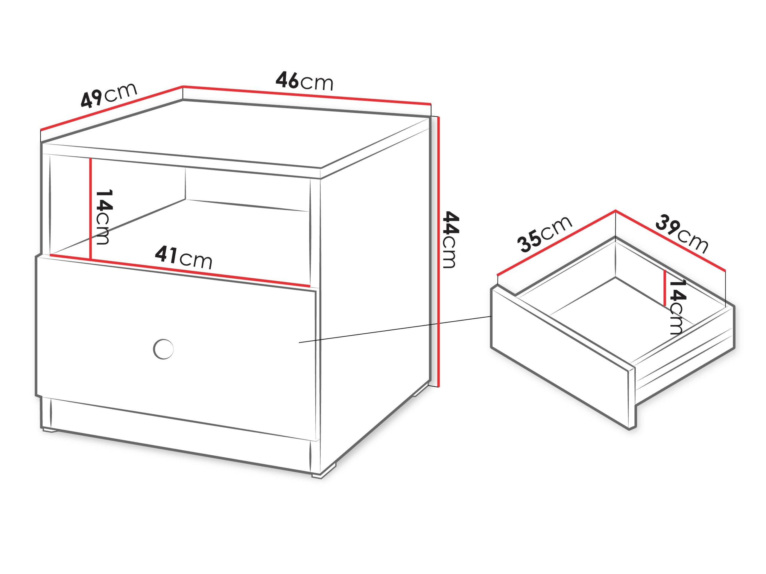 Прикроватная тумбочка Comfivo Meleti 103