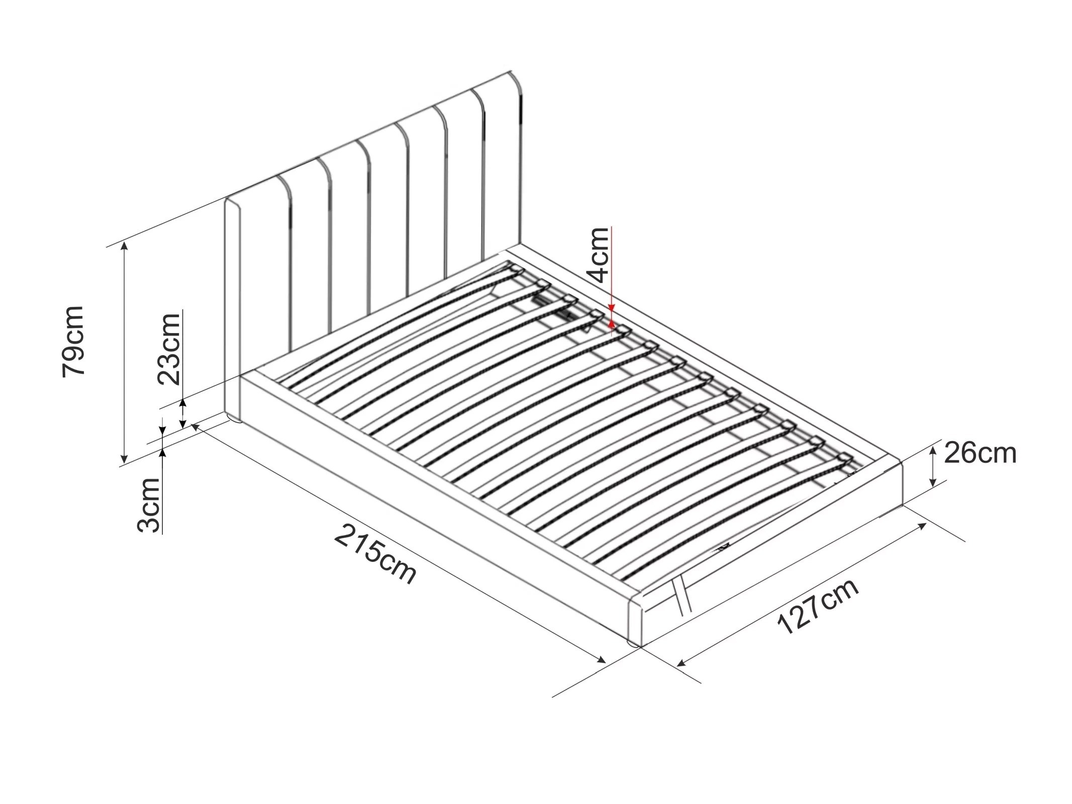 Кровать Detroit 412 (Серый)