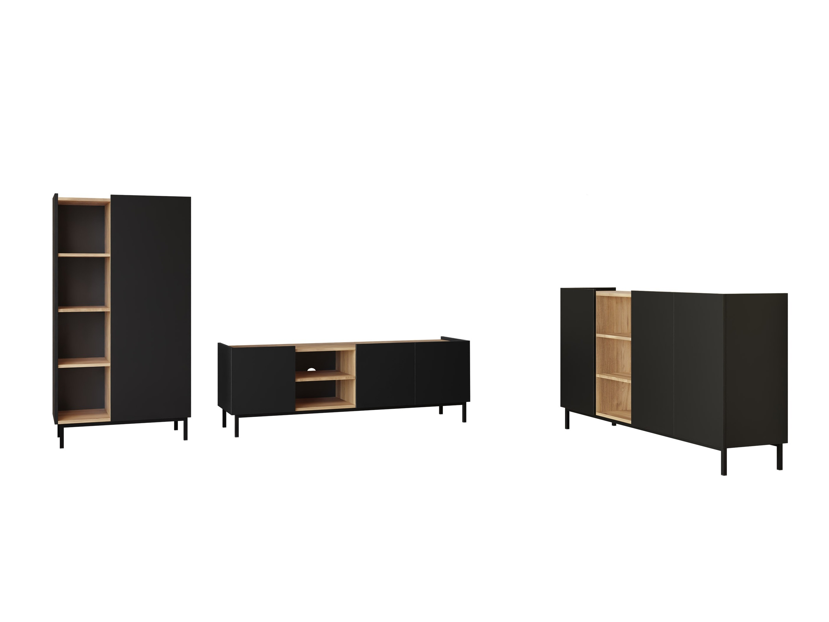 Набор для гостиной Veldome 103 (Чёрный + Светло-коричневый)