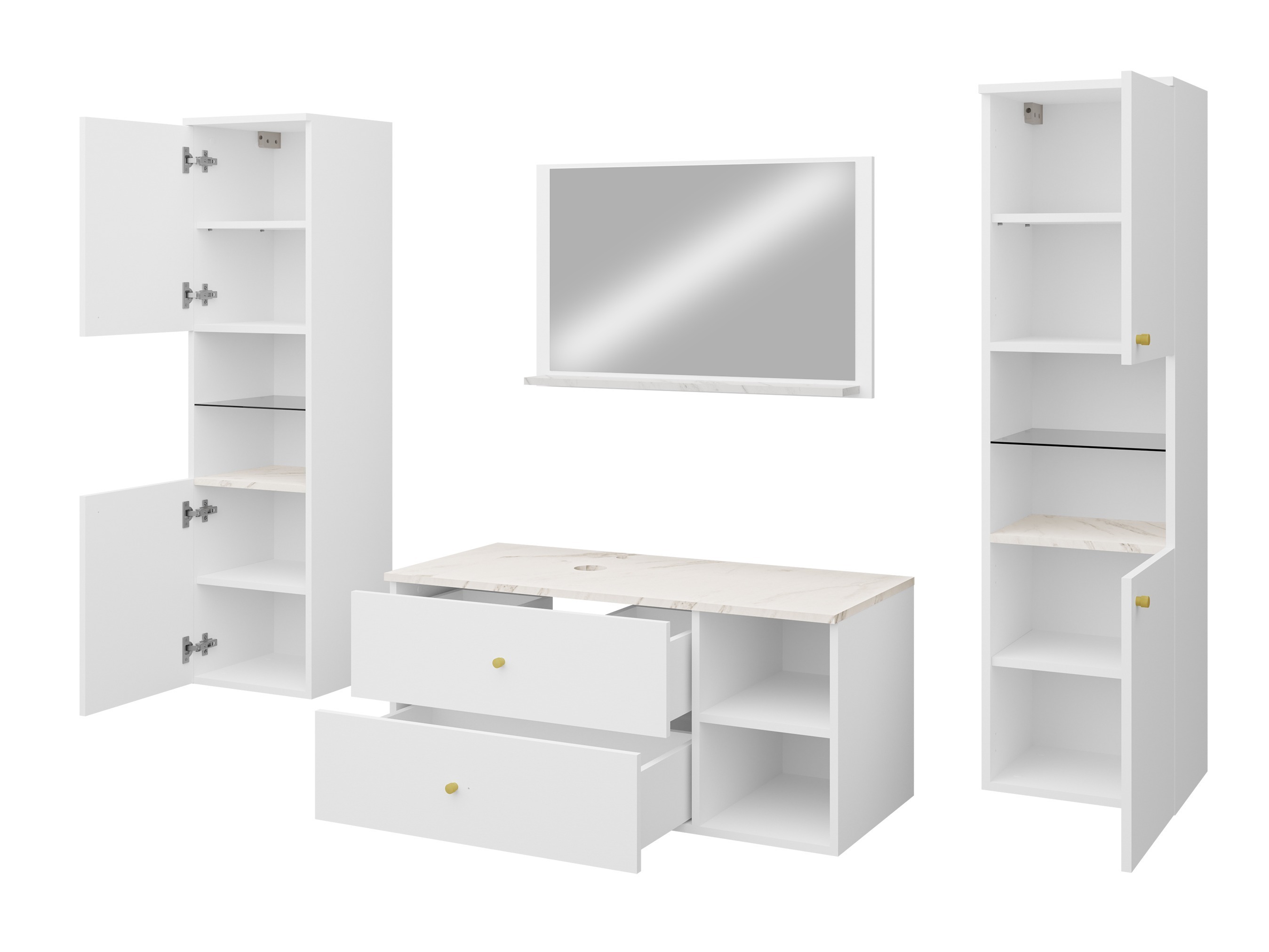 Набор для ванной комнаты Ophruvi 102 (Светло-коричневый)