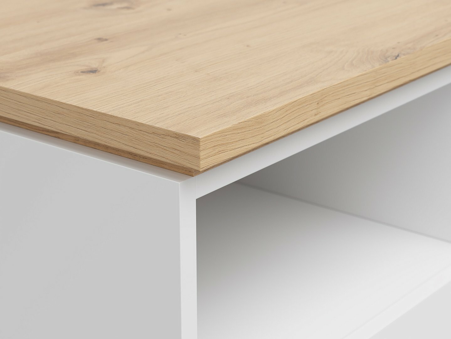 Naktsgaldiņš Cirfelo 114 (Balts + Artisan ozols)