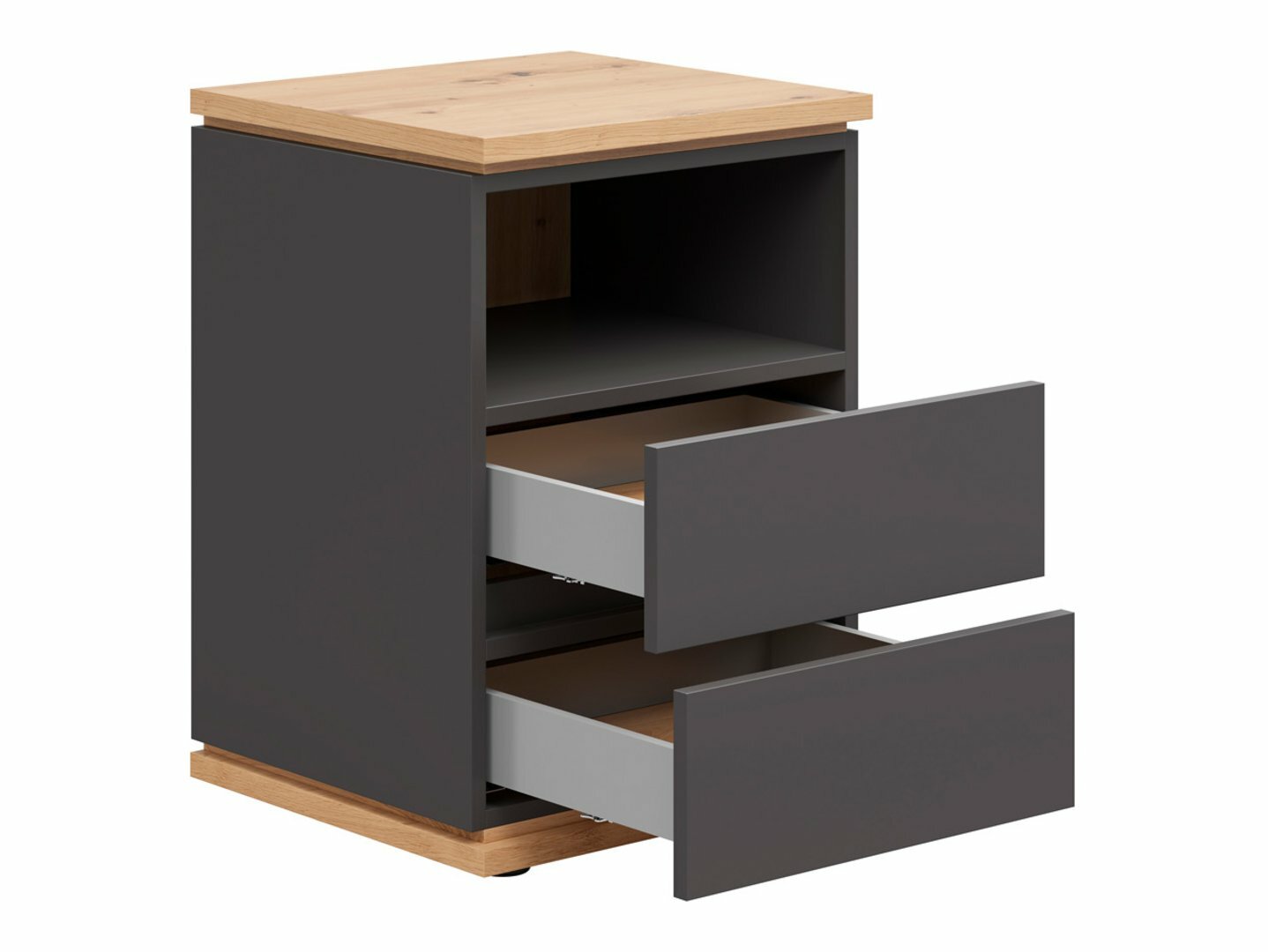 Naktsgaldiņš Cirfelo 114 (Grafīts + Artisan ozols)