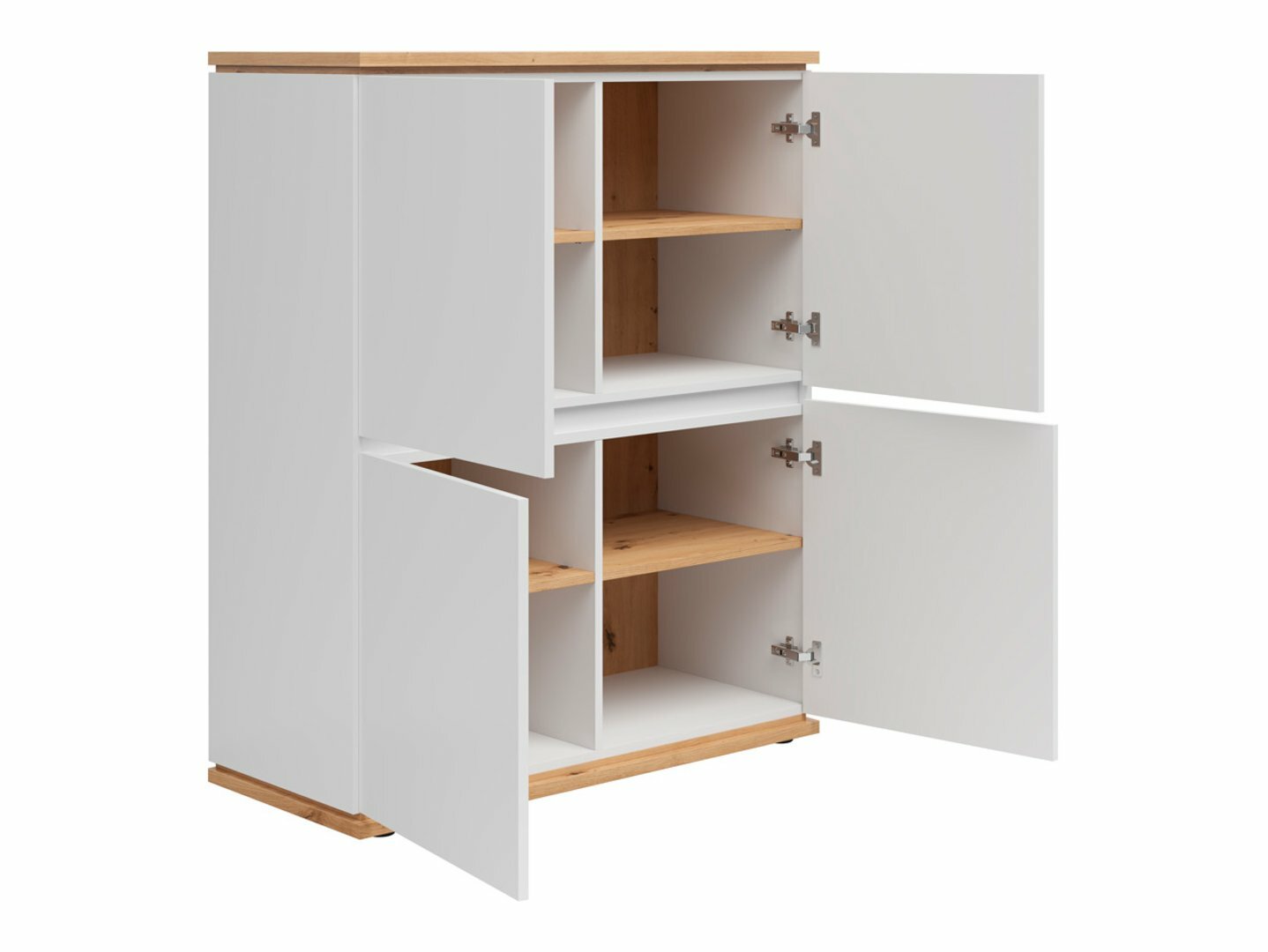 Skapis Cirfelo 116 (Balts + Artisan ozols)