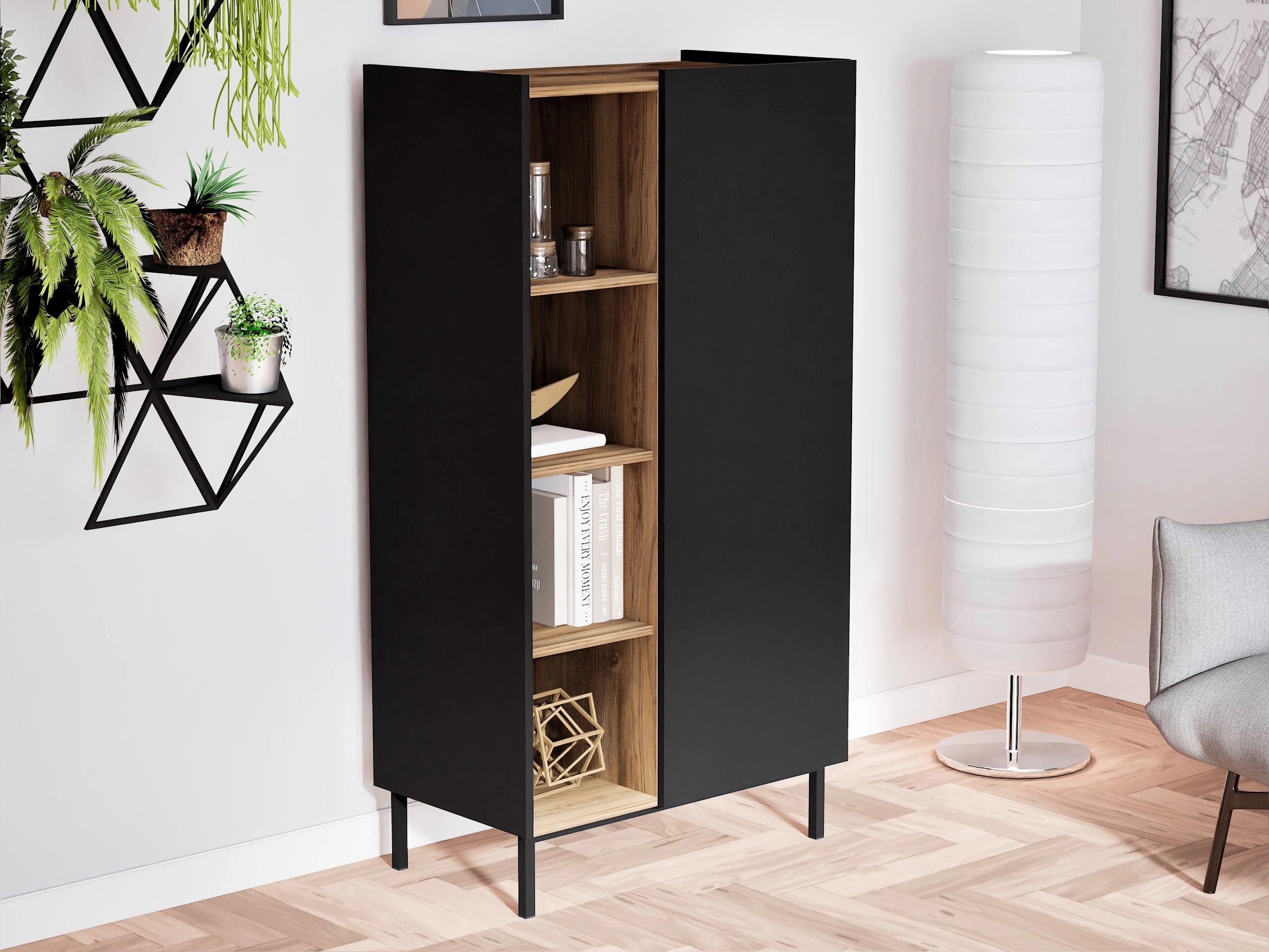 Стеллаж Veldome 101 (Чёрный + Светло-коричневый)