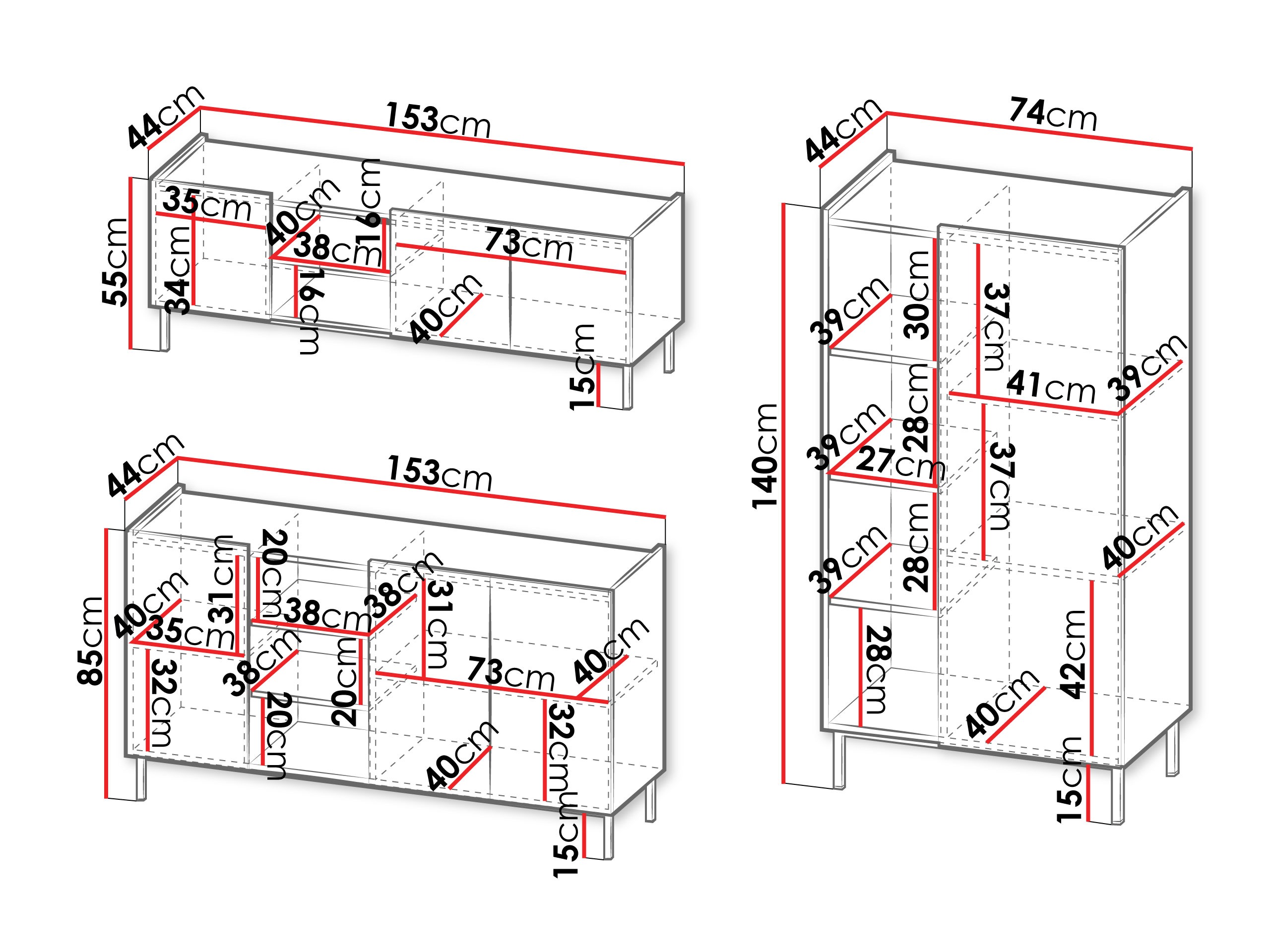 Viesistabas komplekts Veldome 103 (Melns + Gaiši brūns)