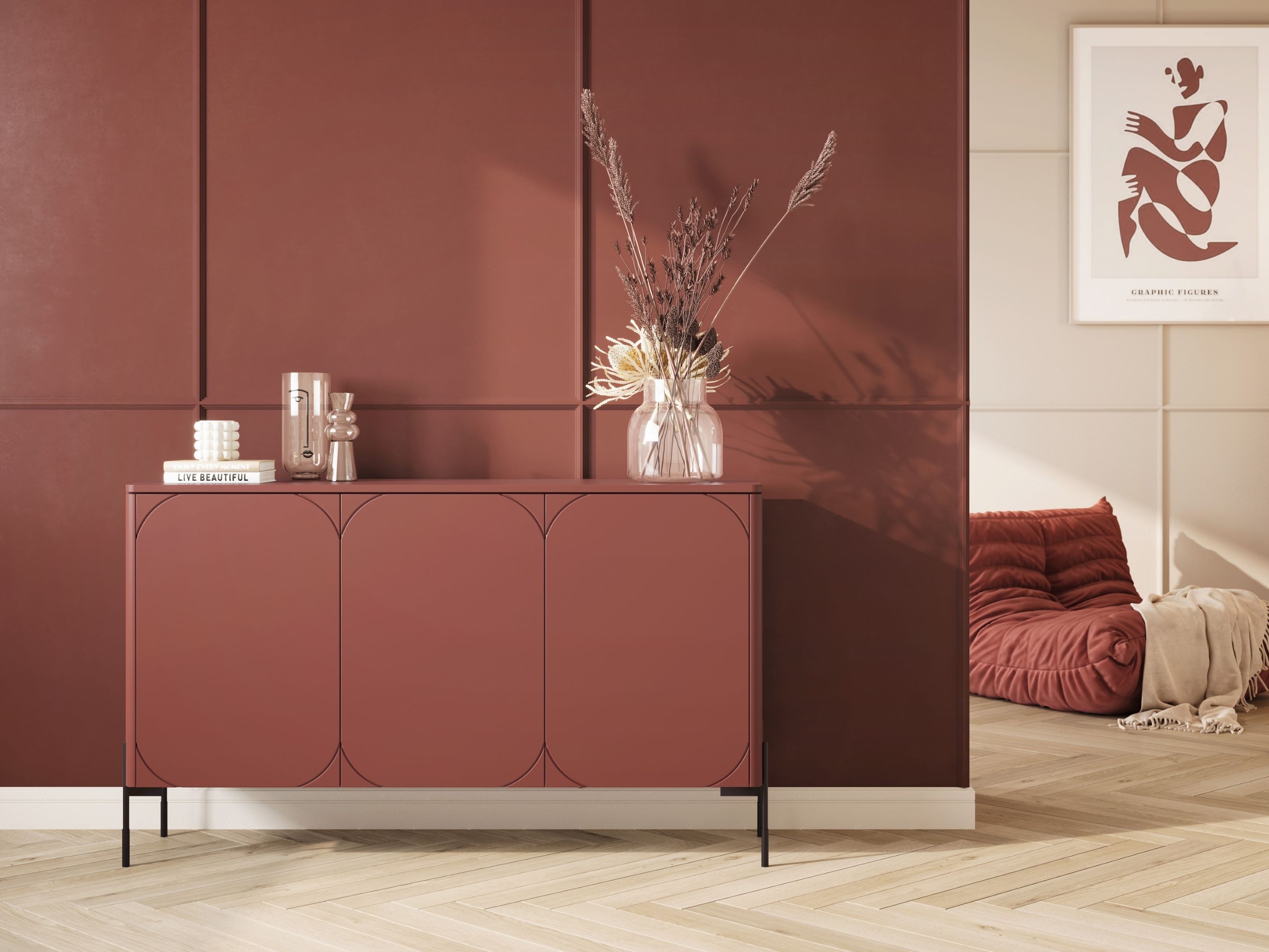 Skapis Veselbi 100 (Bordo)