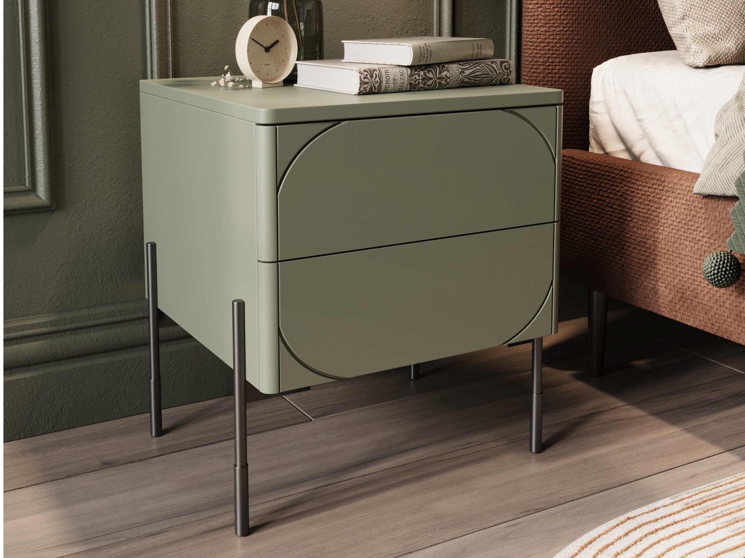 Прикроватная тумбочка Veselbi 106 (Хаки)