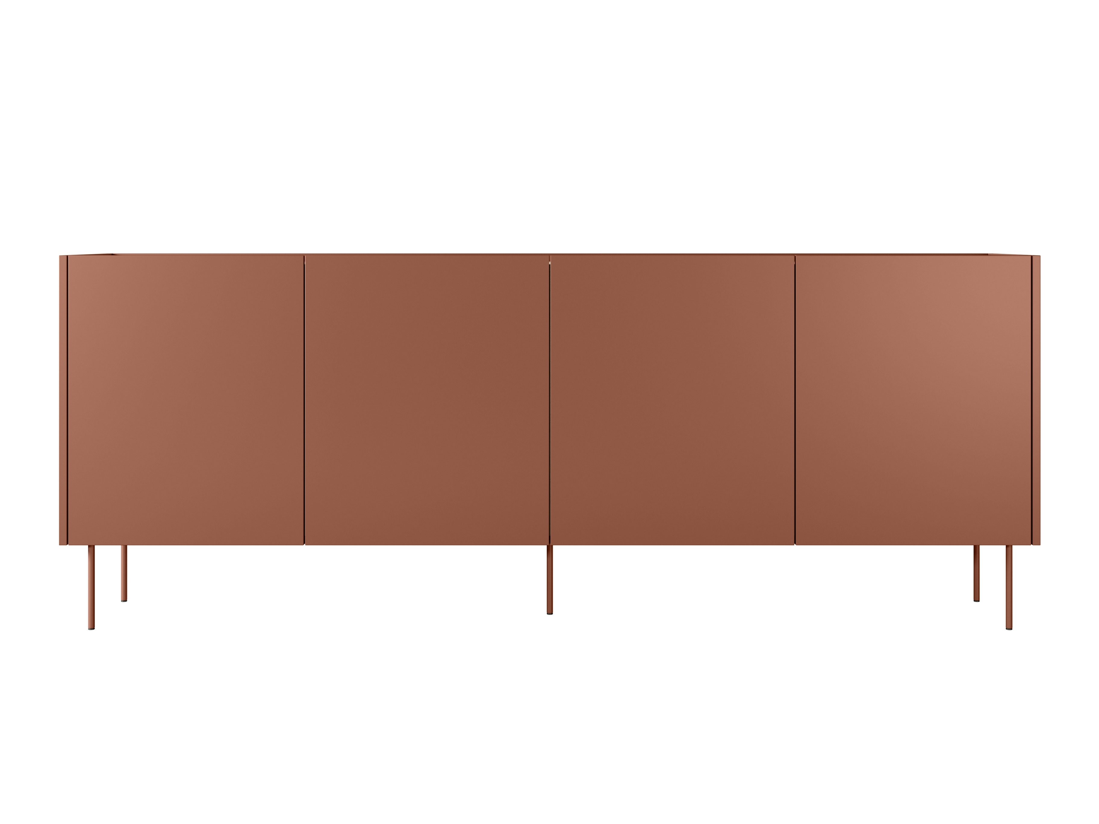 Skapis Tivdala 105 (Ozols + Matēts sarkans)