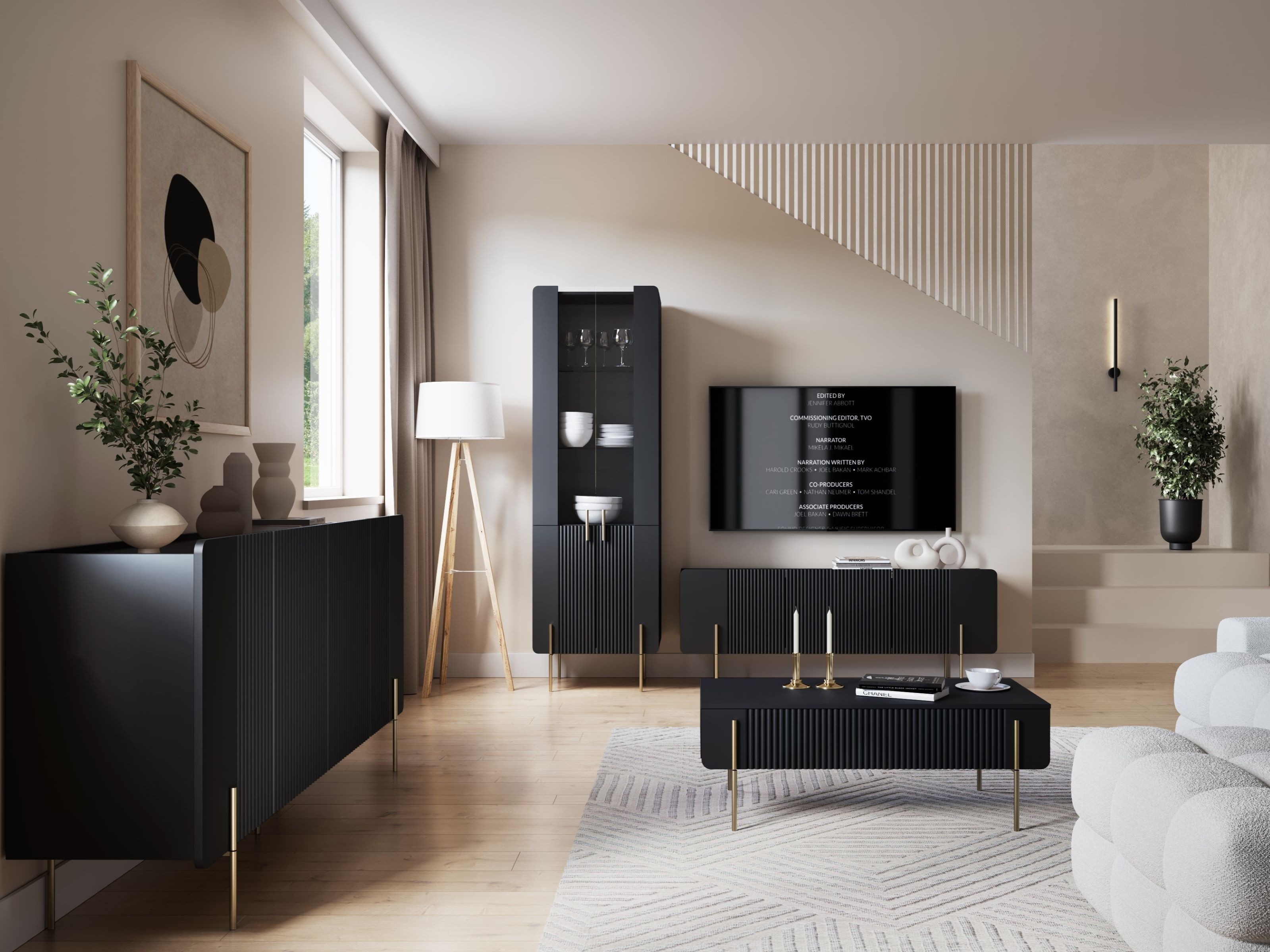 TV galds Etrvero 100 (Melns)