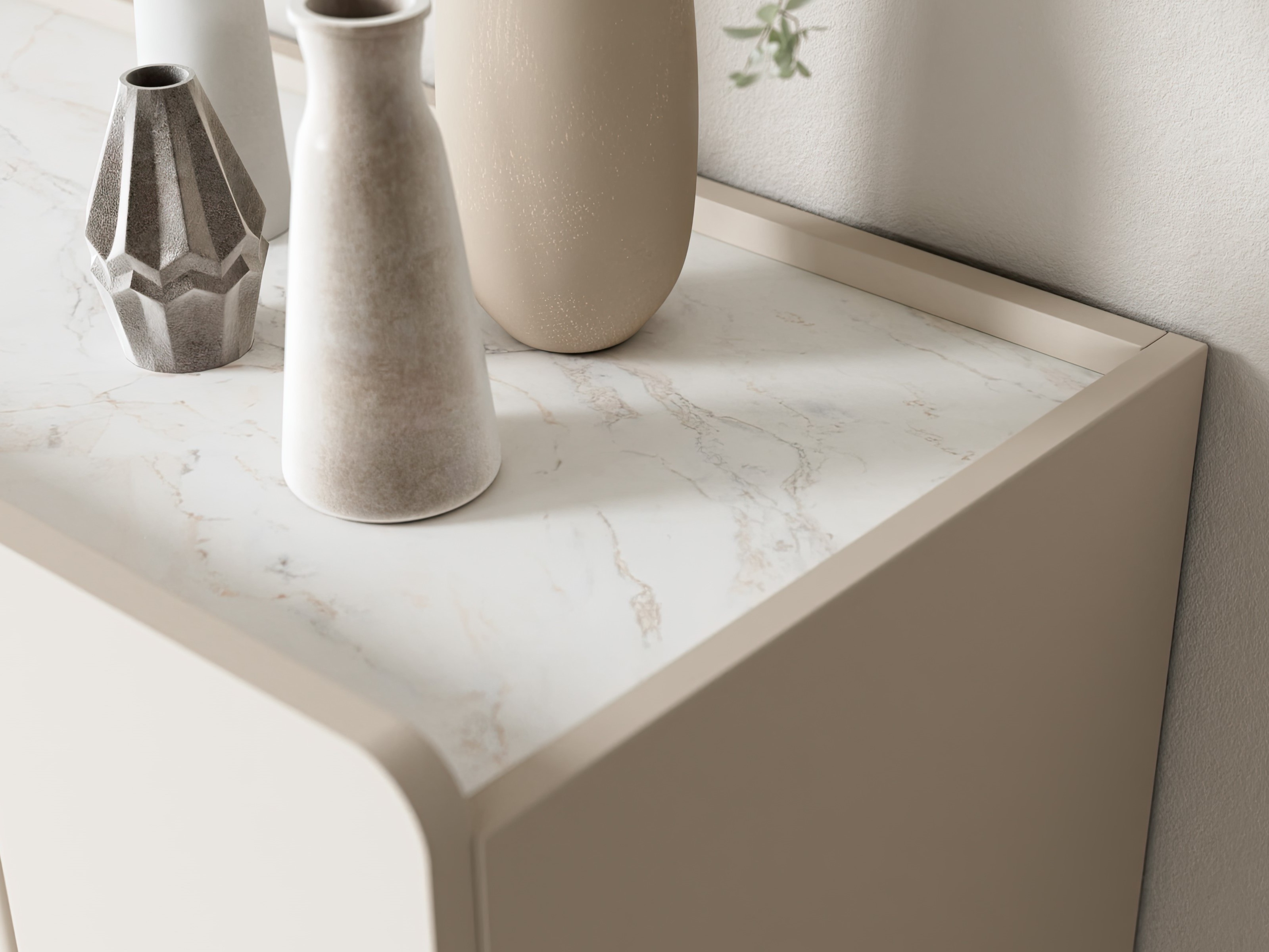 ТВ тумба Etrvero 100 (Кашемир + Белый мрамор)