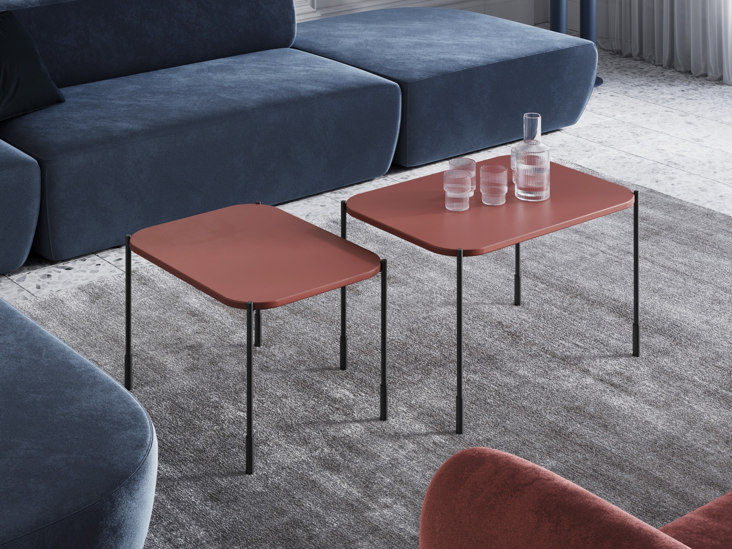 Журнальный столик Veselbi 109 (Бордо)