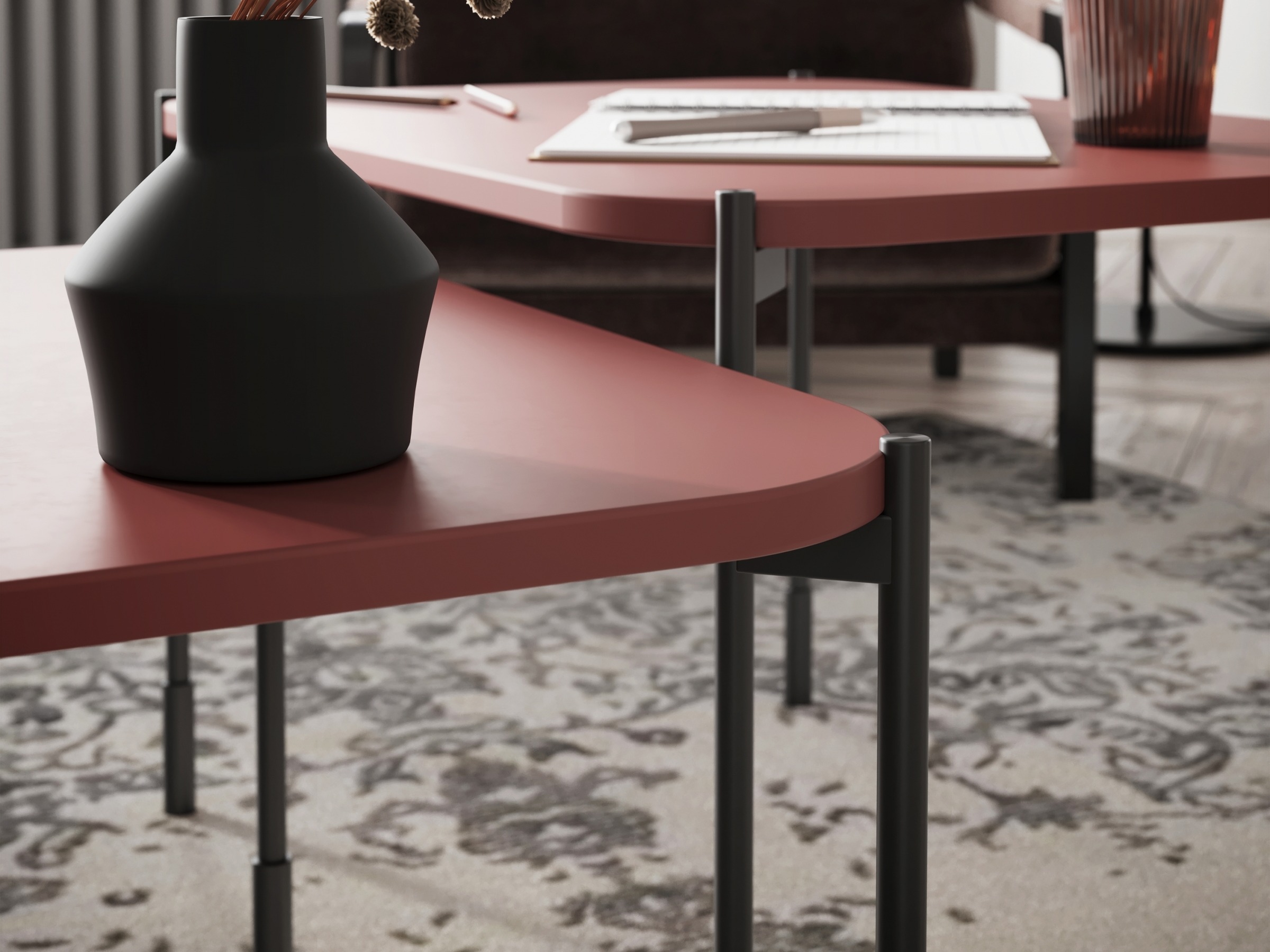 Žurnālu galdiņš Veselbi 109 (Bordo)