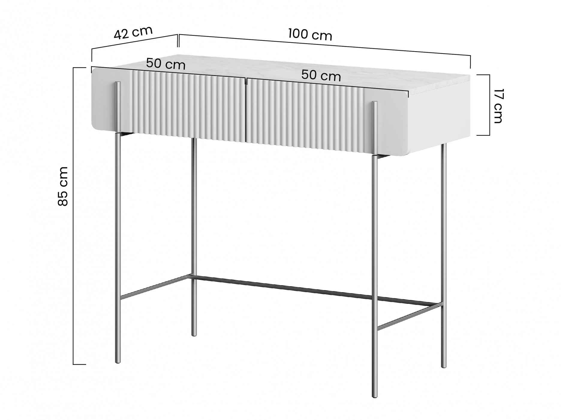 Консоль Etrvero 102 (Кашемир + Белый мрамор)