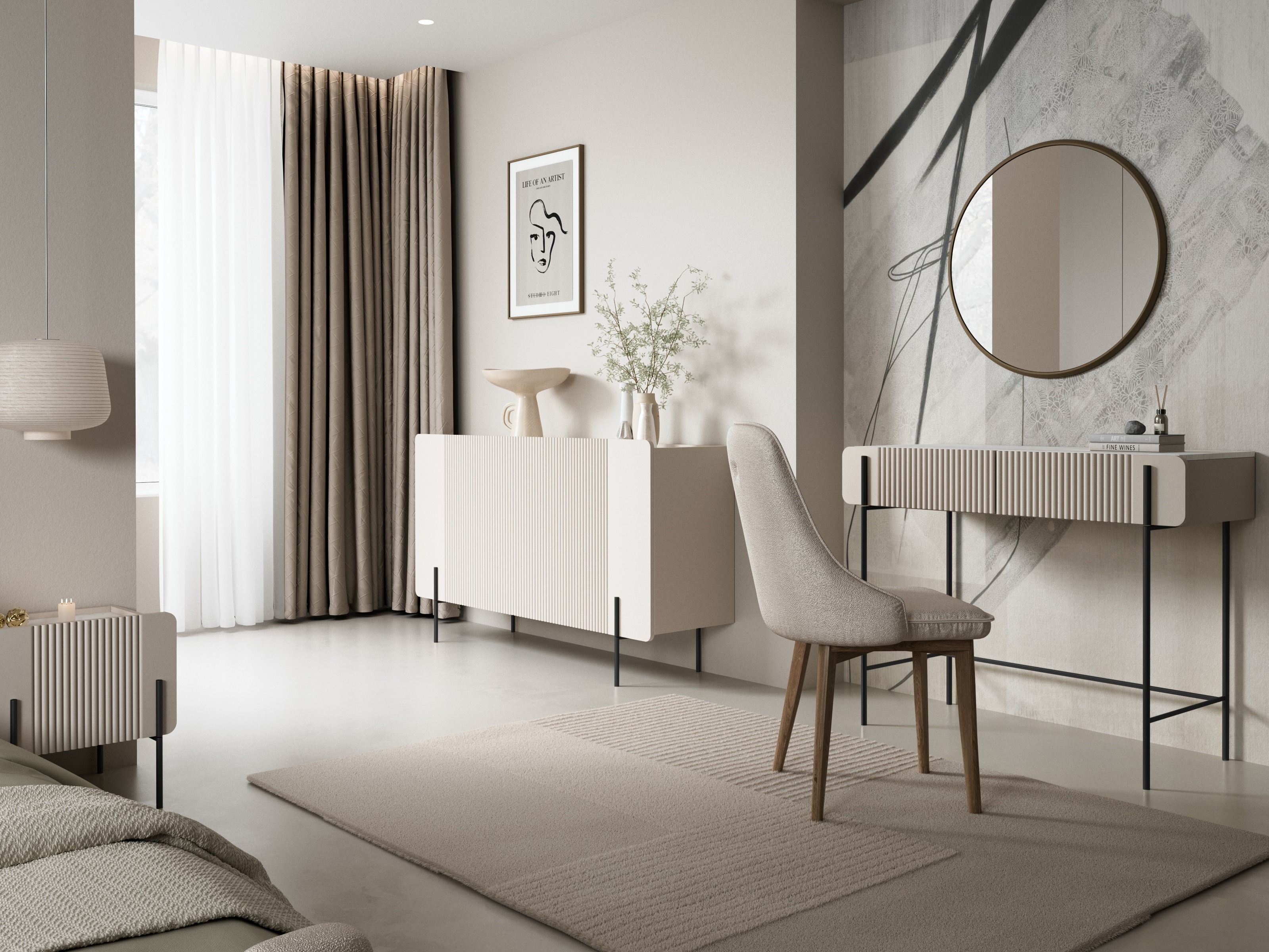 Konsole Etrvero 102 (Kašmirs + Balts marmors)