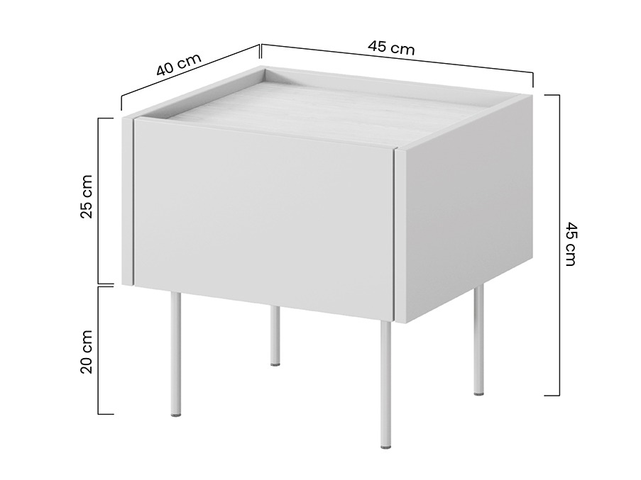 Naktsgaldiņš Tivdala 109 (Ozols + Matēts melns)