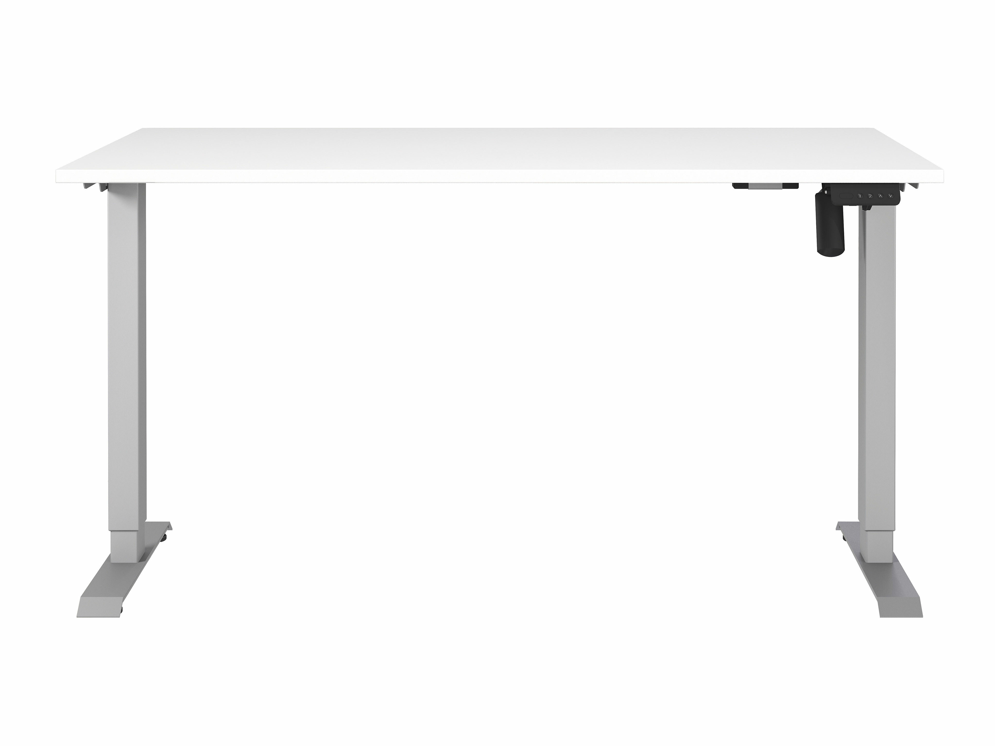 Рабочий стол с регулируемой высотой Lartesi 116 (Белый + Серебряный)