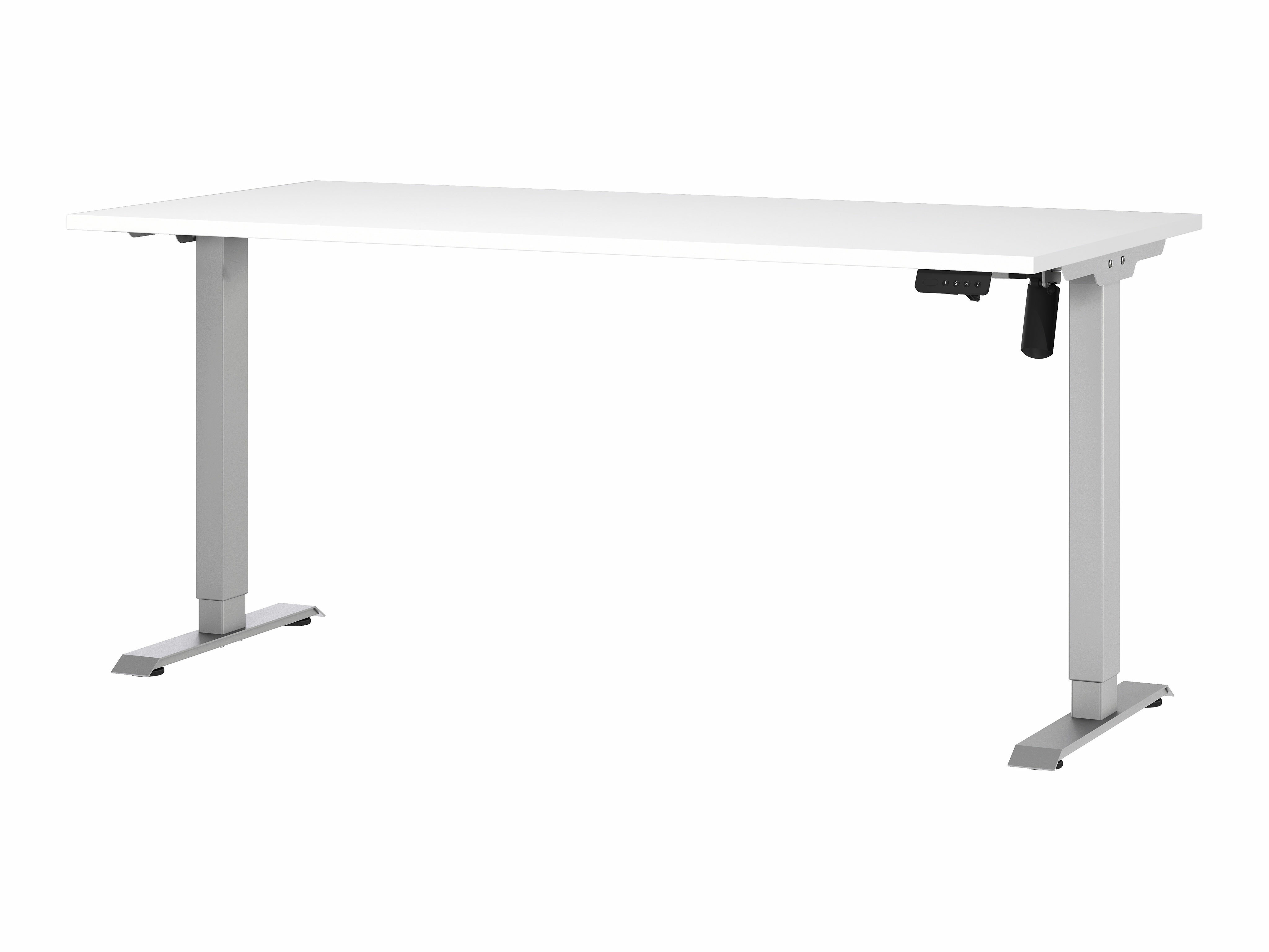 Рабочий стол с регулируемой высотой Lartesi 117 (Белый + Серебряный)